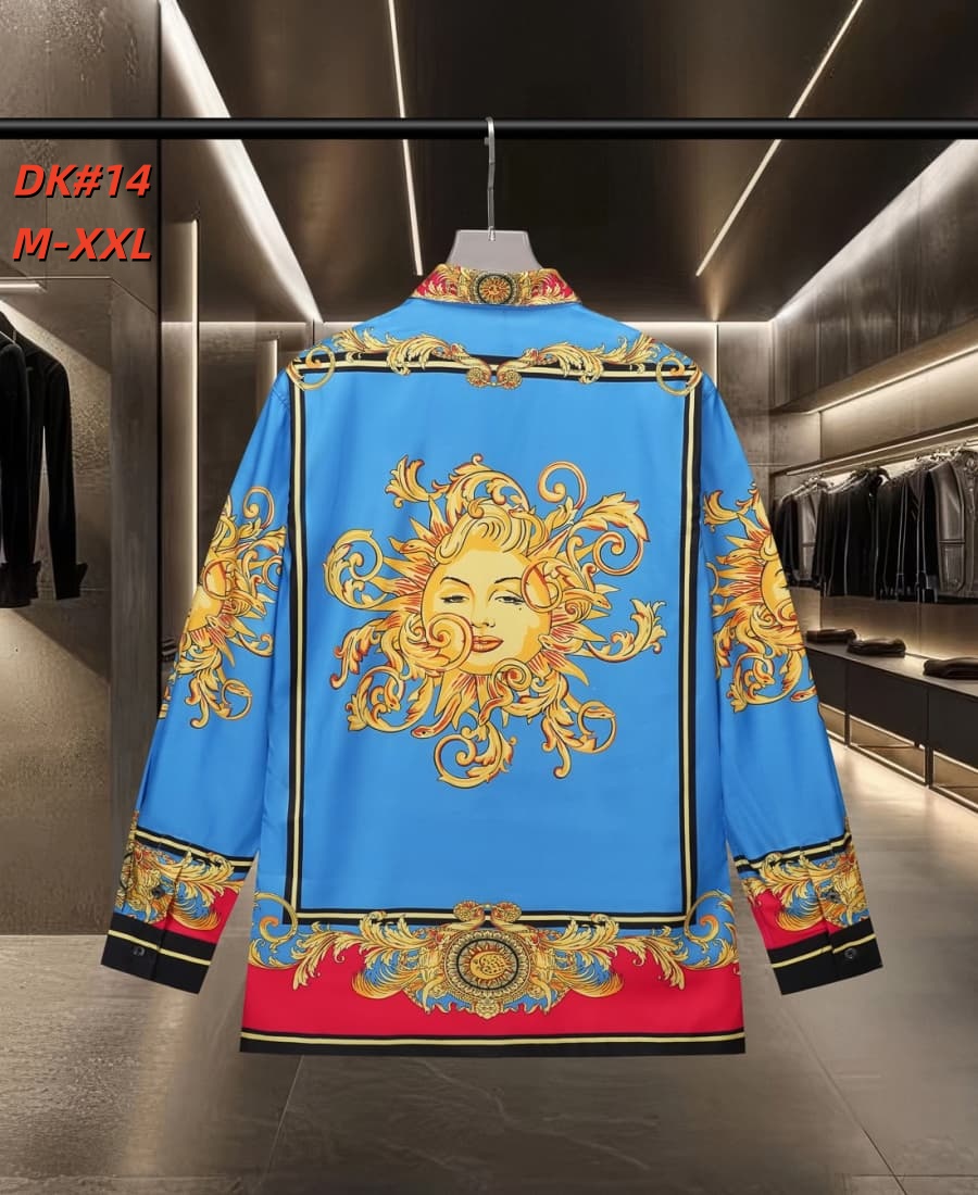 Cheap Versace Long-Sleeved Polo Shirts for Men in 235584, $50 USD- [IB235584] - Replica Versace Long-Sleeved Polo Shirts for Men