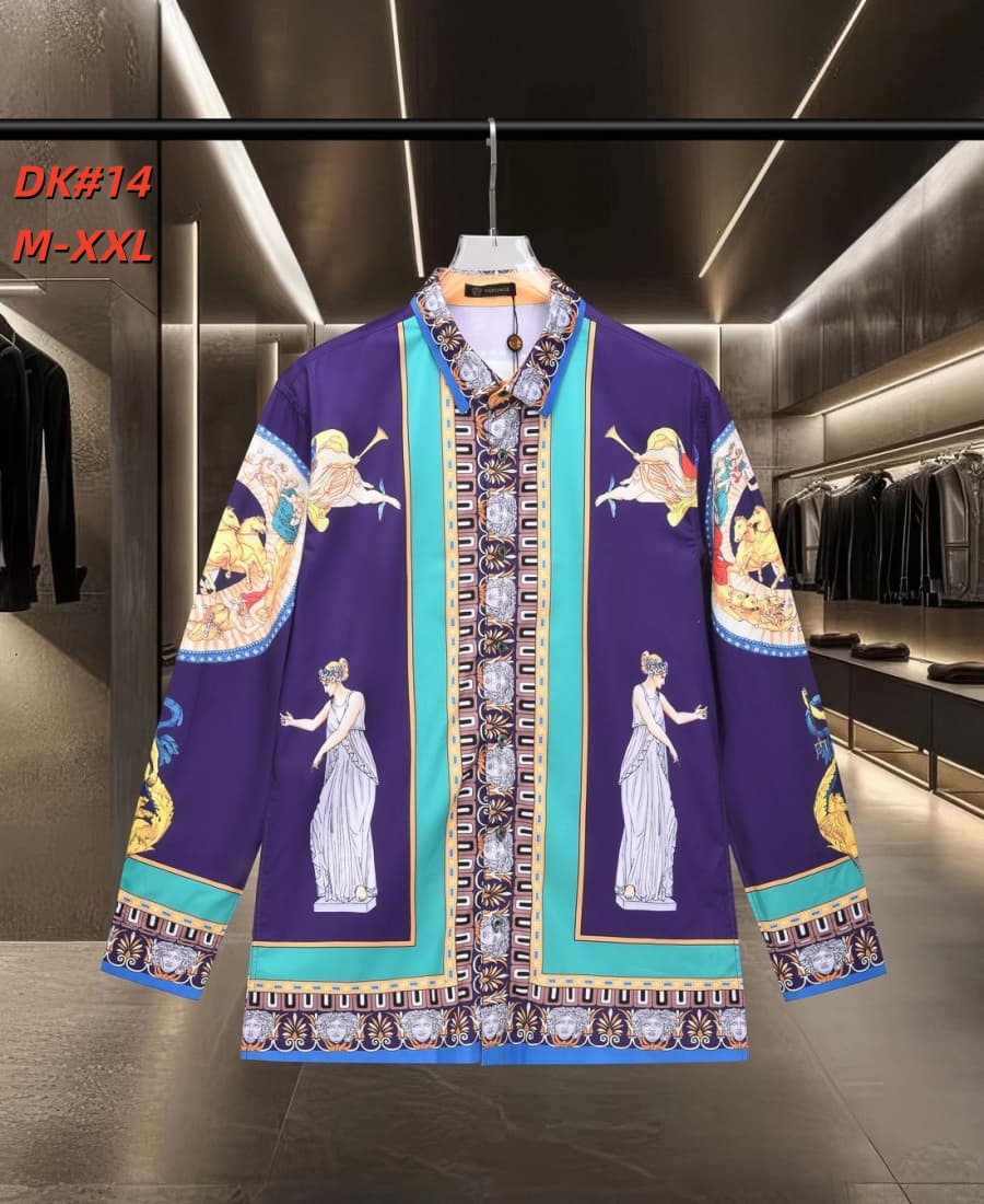 Cheap Versace Long-Sleeved Polo Shirts for Men in 235586, $50 USD- [IB235586] - Replica Versace Long-Sleeved Polo Shirts for Men
