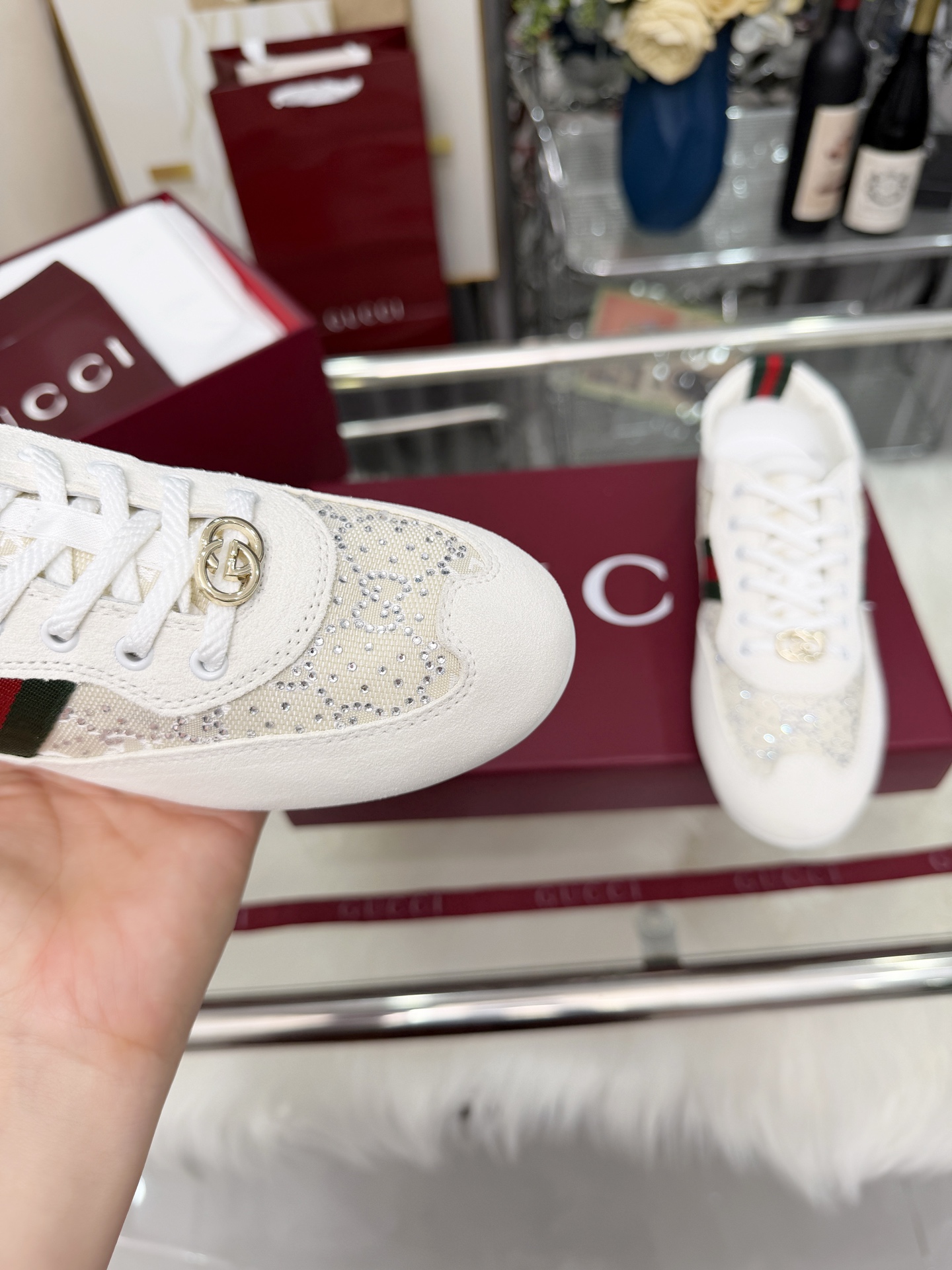 Cheap Gucci Sneakers For Women in 235616, $85 USD- [IB235616] - Replica Gucci Sneakers For Women