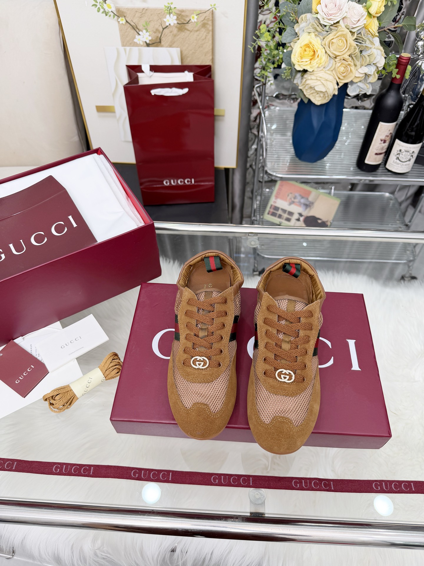 Cheap Gucci Sneakers For Women in 235620, $85 USD- [IB235620] - Replica Gucci Sneakers For Women