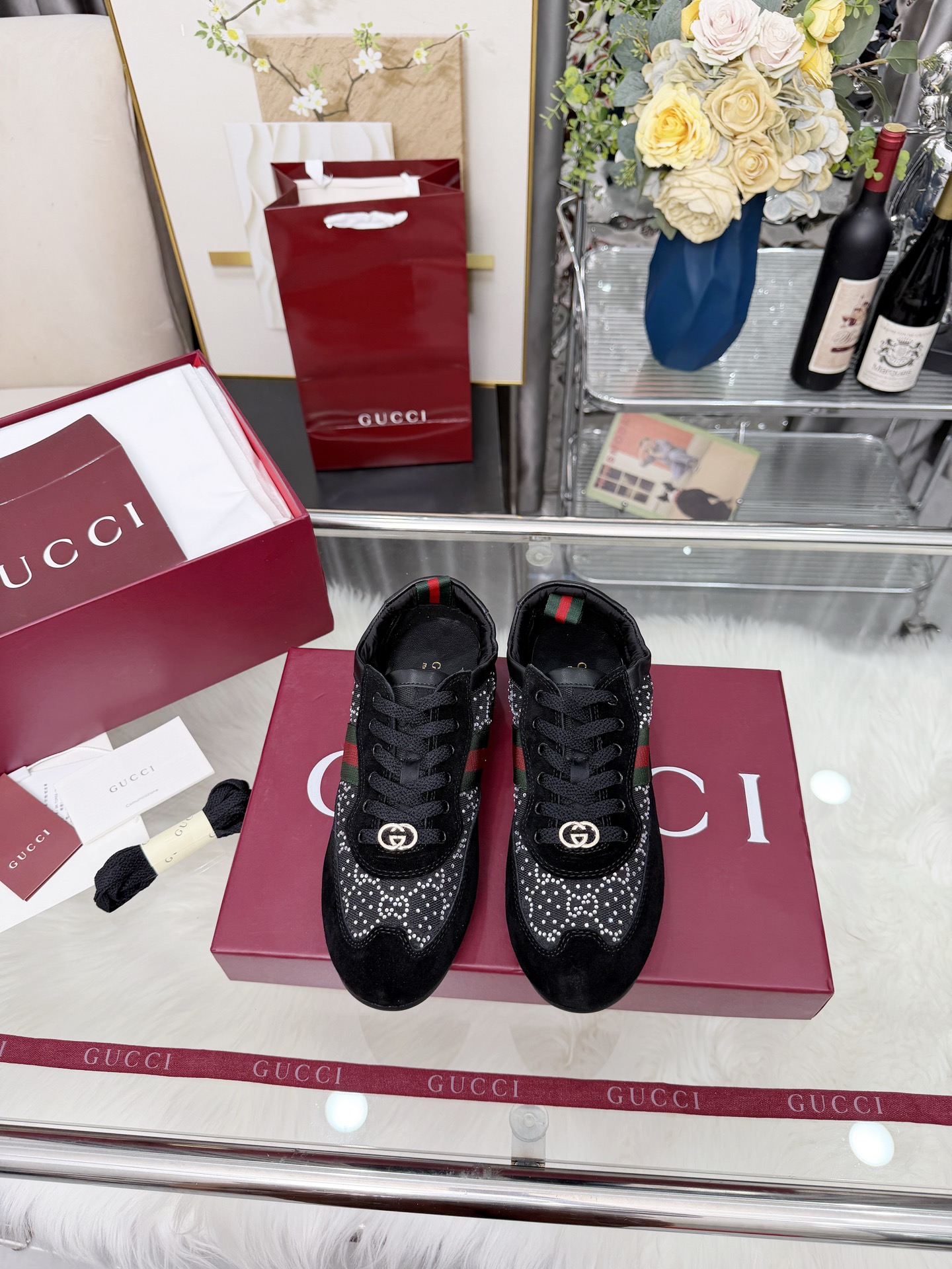 Cheap Gucci Sneakers For Women in 235622, $85 USD- [IB235622] - Replica Gucci Sneakers For Women
