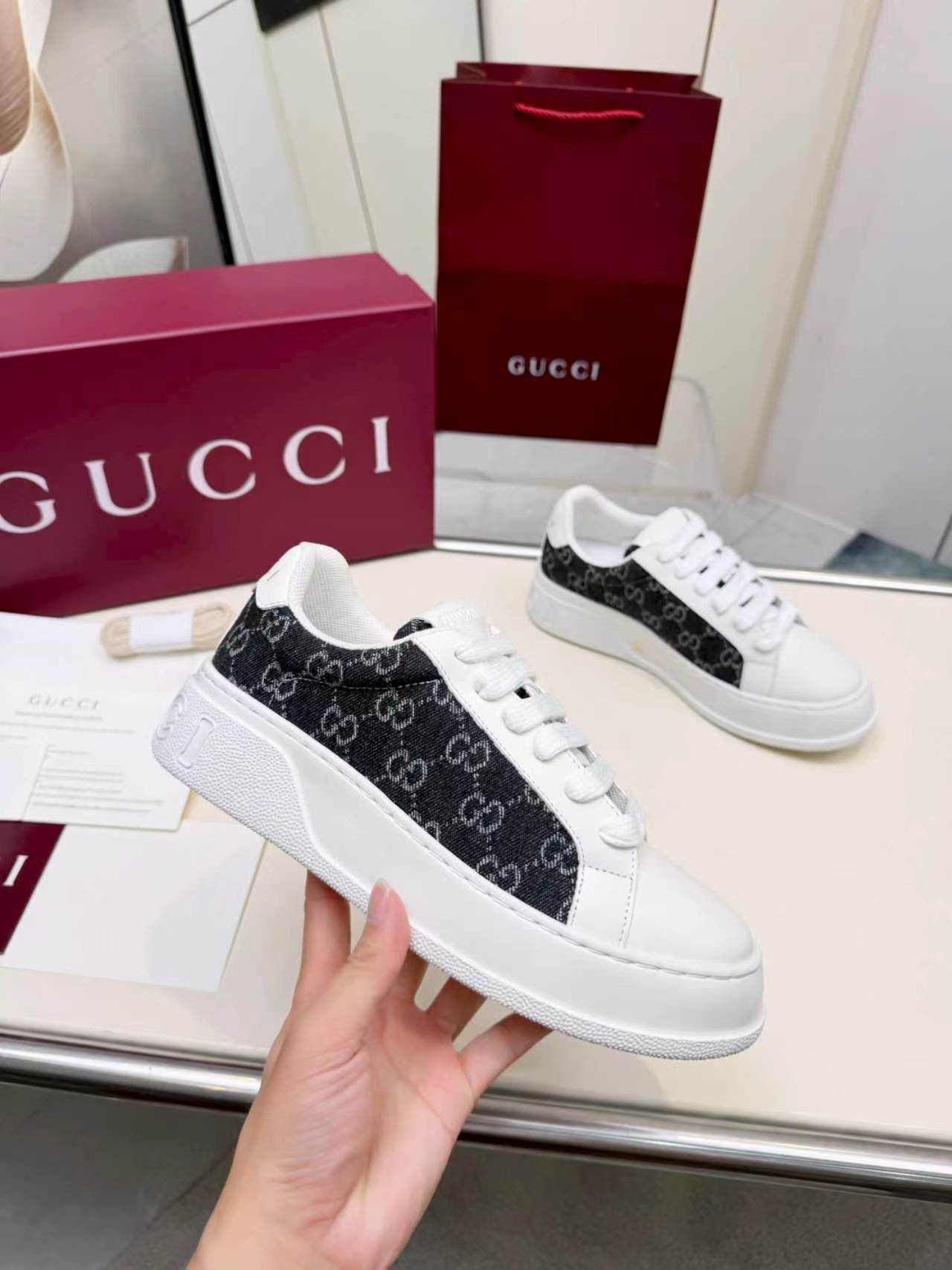 Cheap Gucci Sneakers For Women in 235643, $85 USD- [IB235643] - Replica Gucci Sneakers For Women