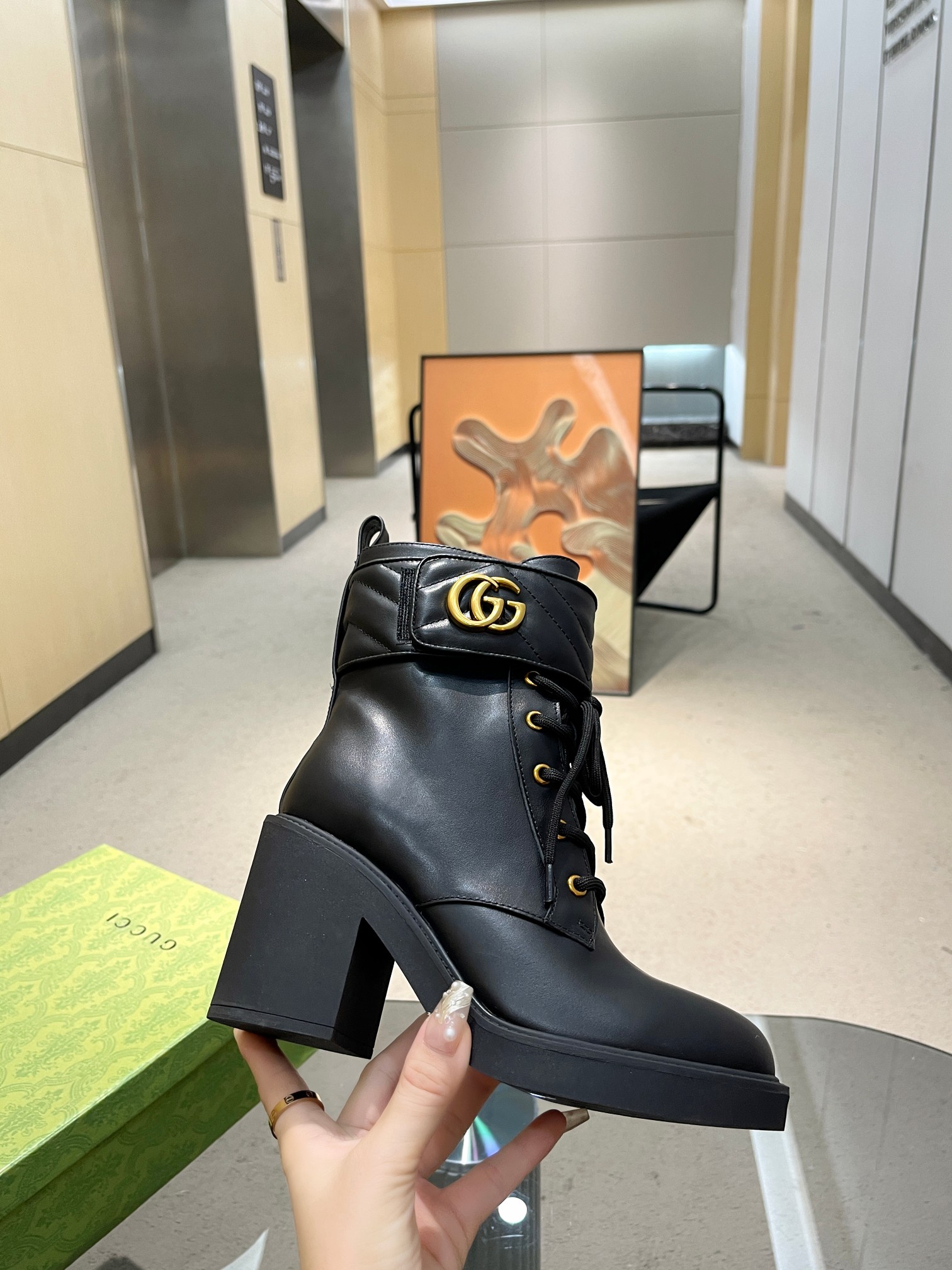 Cheap Gucci Boots For Women in 235687, $125 USD- [IB235687] - Replica Gucci Boots For Women