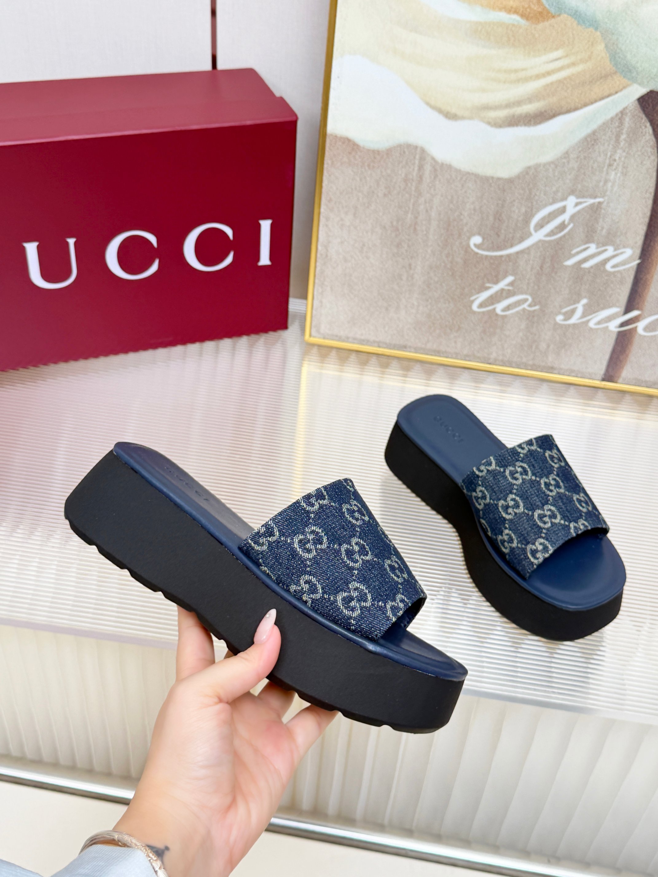 Cheap Gucci Slippers For Women in 235709, $70 USD- [IB235709] - Replica Gucci Slippers For Women