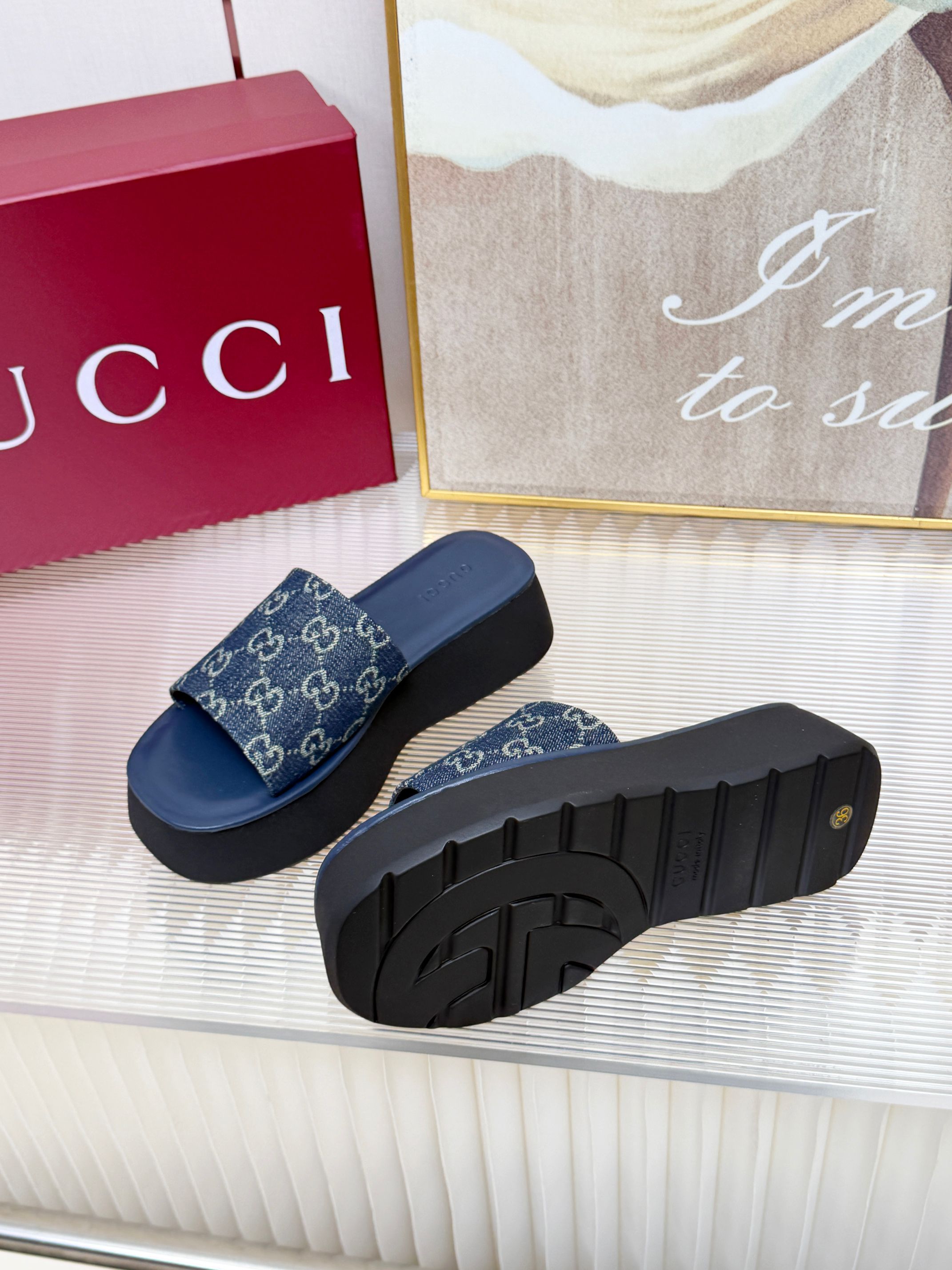 Cheap Gucci Slippers For Women in 235709, $70 USD- [IB235709] - Replica Gucci Slippers For Women
