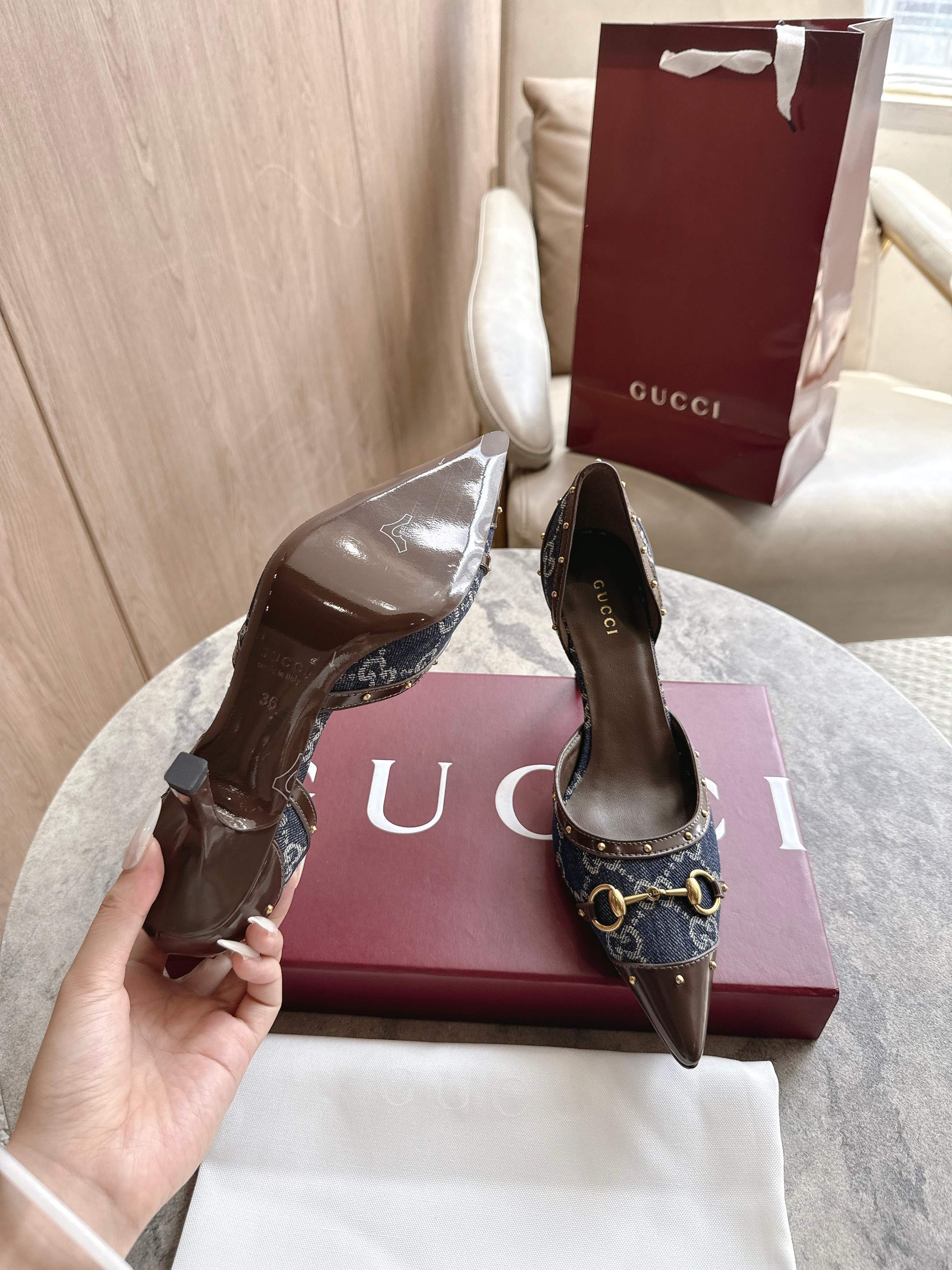 Cheap Gucci Sandals And Pumps For Women in 235712, $85 USD- [IB235712] - Replica Gucci Sandals And Pumps For Women