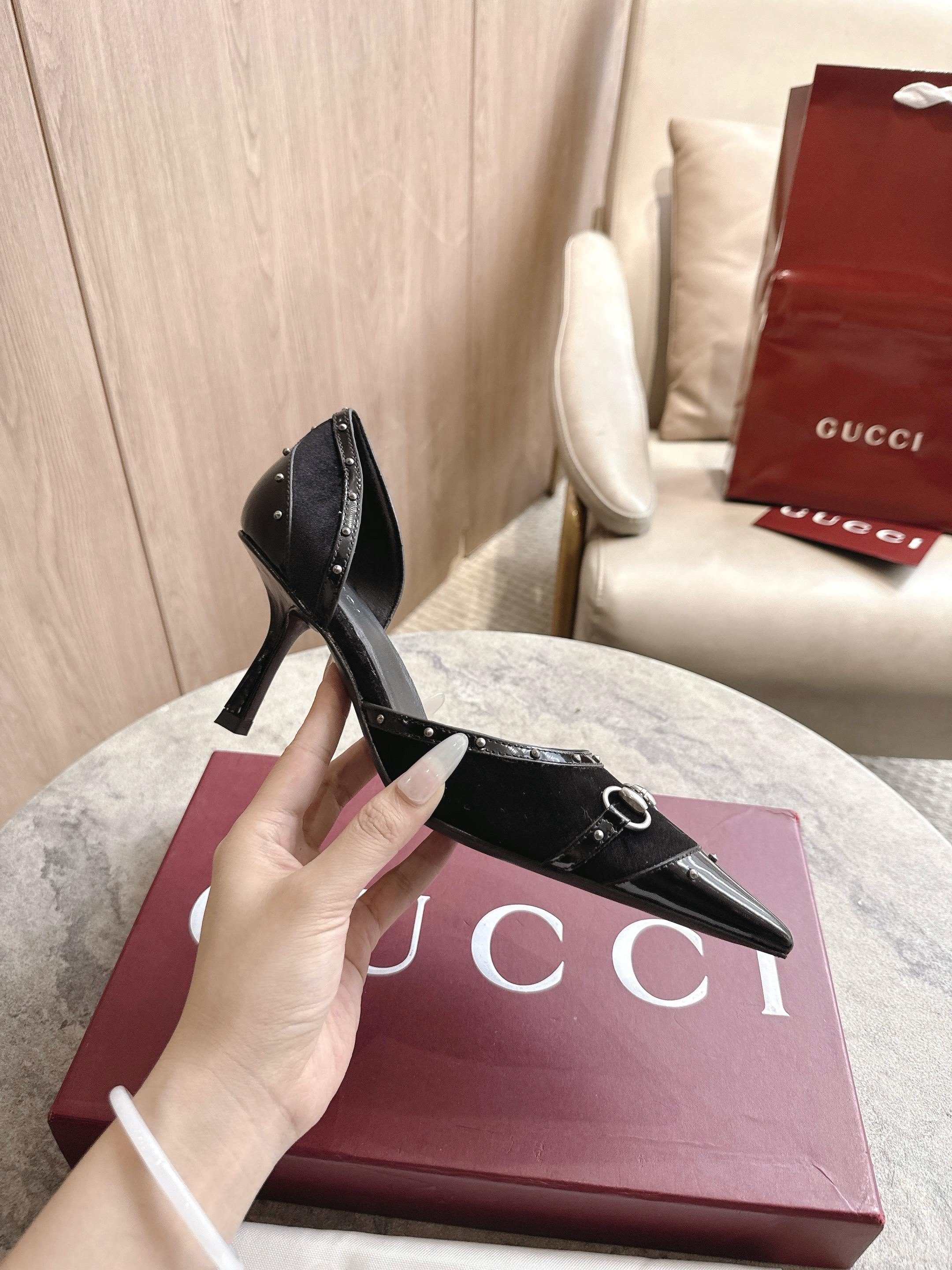Cheap Gucci Sandals And Pumps For Women in 235714, $85 USD- [IB235714] - Replica Gucci Sandals And Pumps For Women