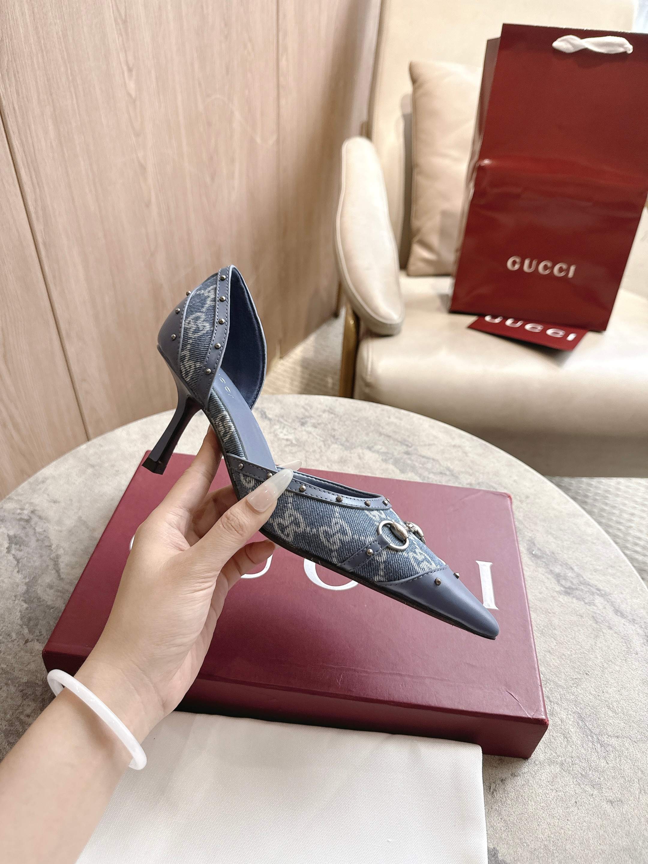 Cheap Gucci Sandals And Pumps For Women in 235719, $85 USD- [IB235719] - Replica Gucci Sandals And Pumps For Women