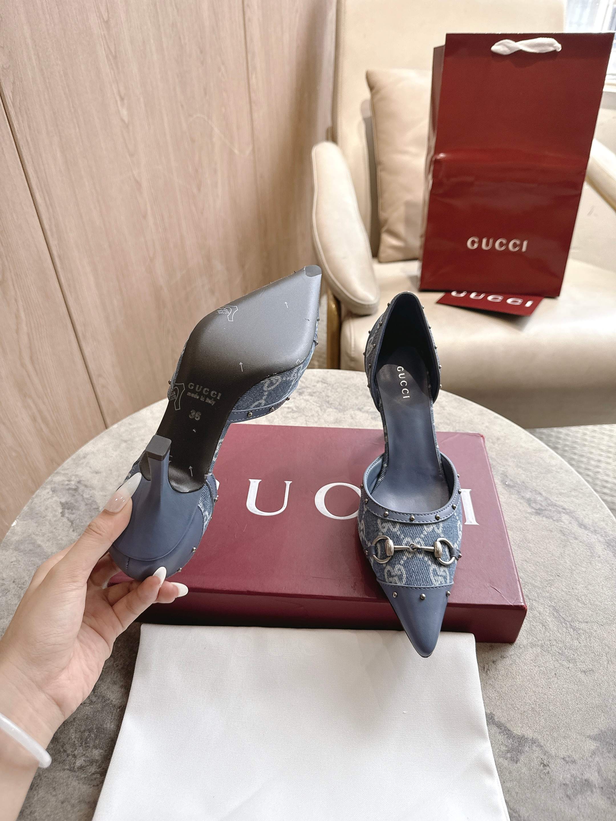 Cheap Gucci Sandals And Pumps For Women in 235719, $85 USD- [IB235719] - Replica Gucci Sandals And Pumps For Women
