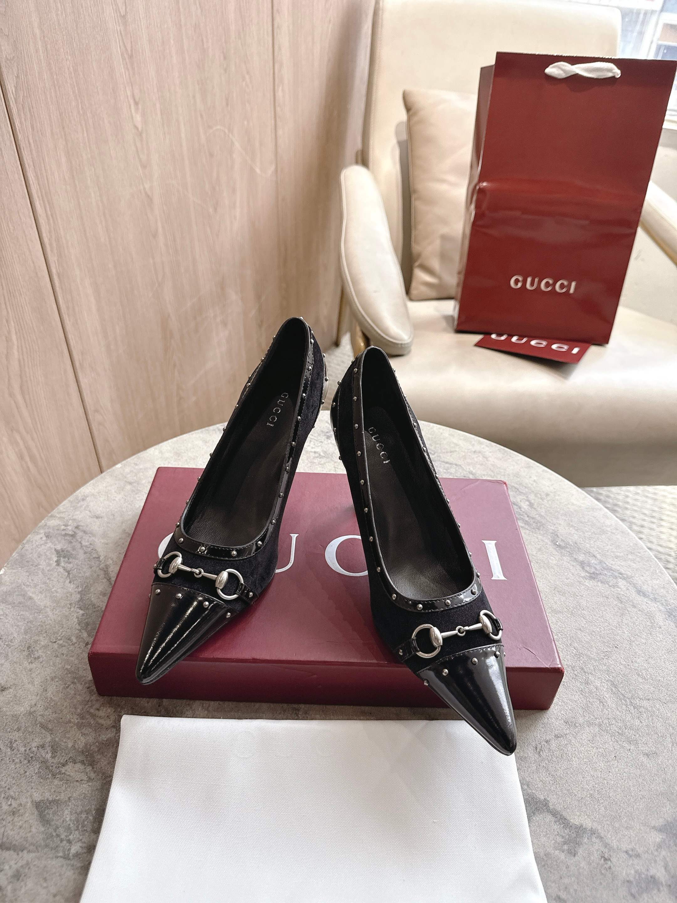 Cheap Gucci Sandals And Pumps For Women in 235729, $85 USD- [IB235729] - Replica Gucci Sandals And Pumps For Women