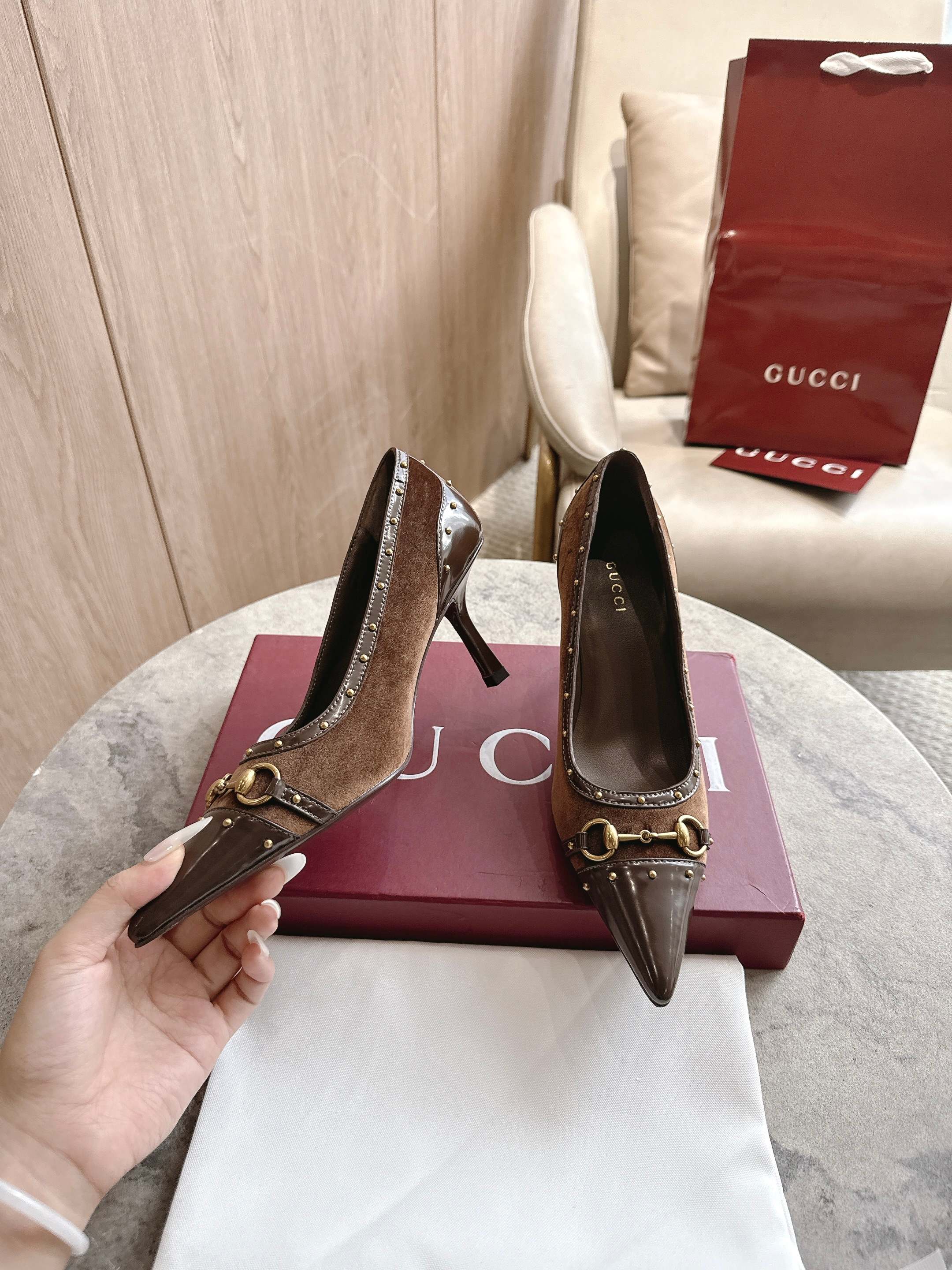 Cheap Gucci Sandals And Pumps For Women in 235730, $85 USD- [IB235730] - Replica Gucci Sandals And Pumps For Women