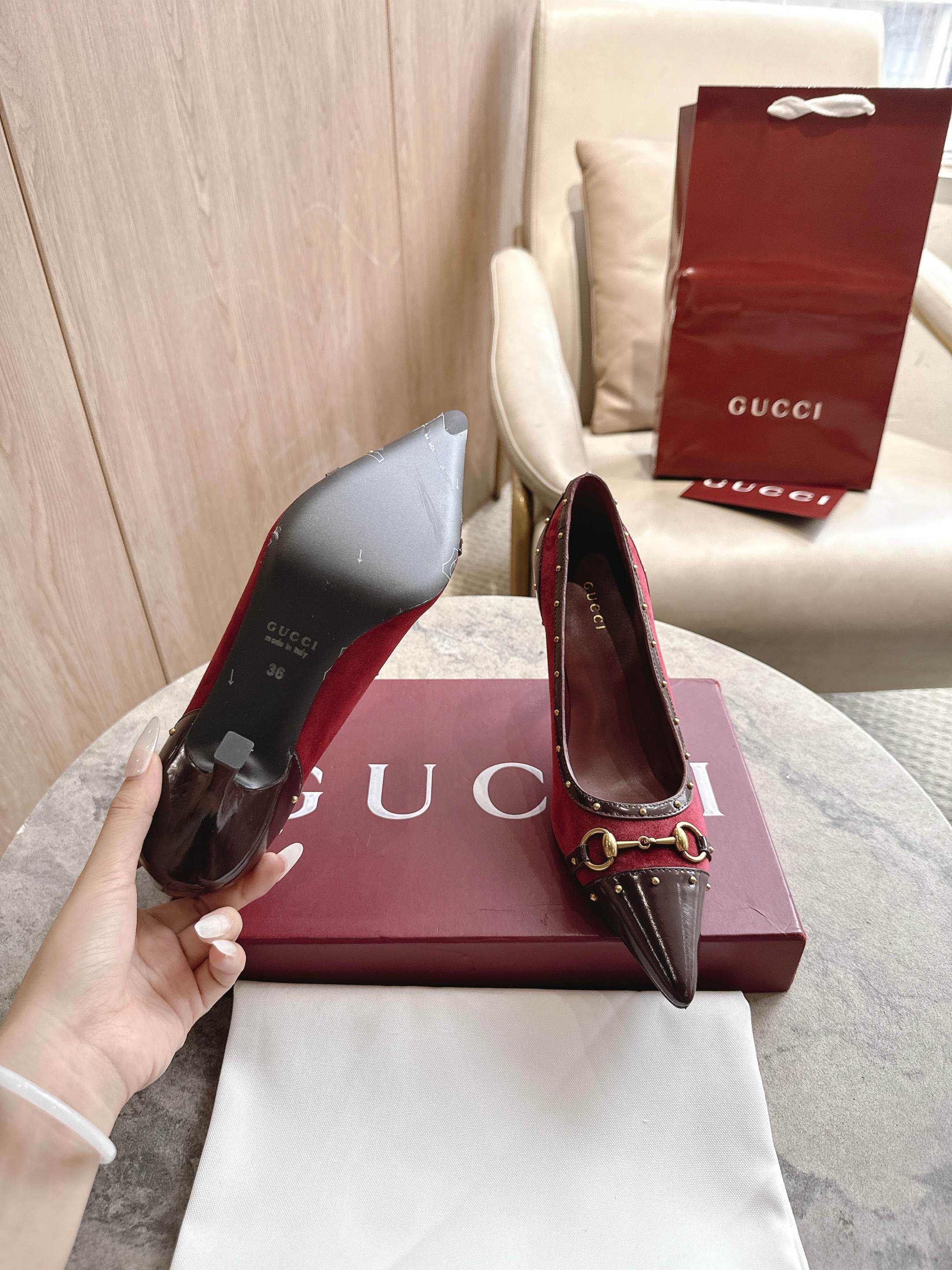 Cheap Gucci Sandals And Pumps For Women in 235731, $85 USD- [IB235731] - Replica Gucci Sandals And Pumps For Women