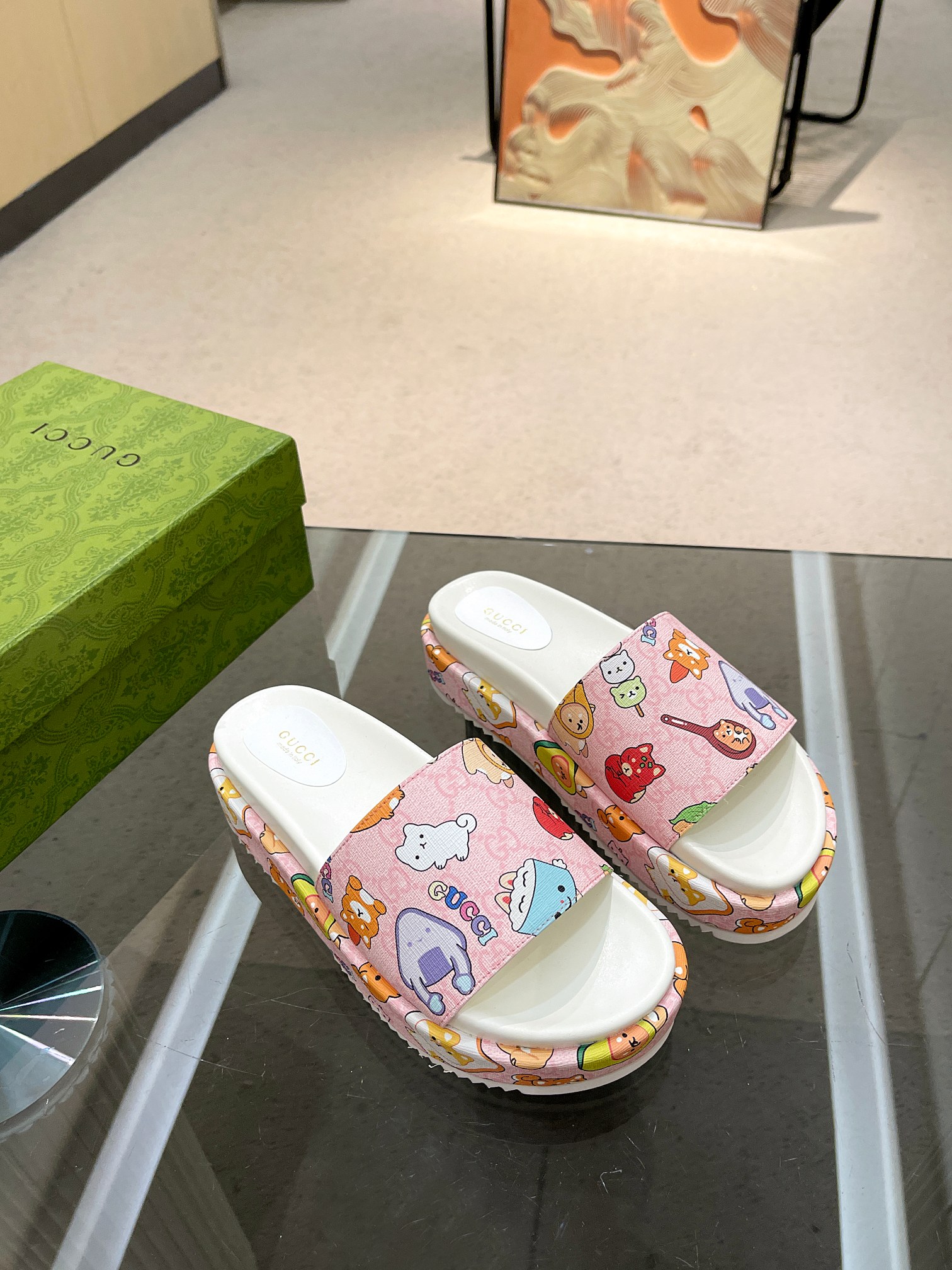 Cheap Gucci Slippers For Women in 235740, $70 USD- [IB235740] - Replica Gucci Slippers For Women