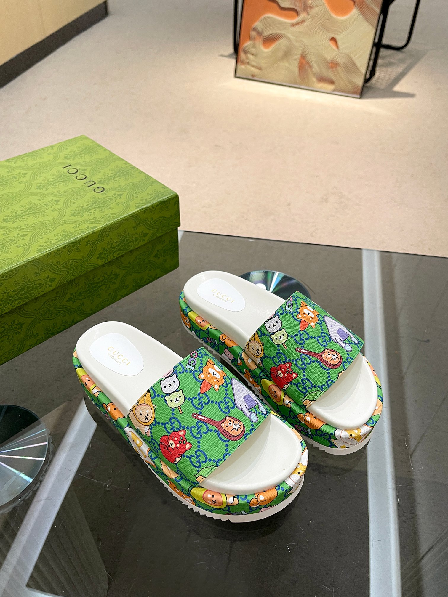 Cheap Gucci Slippers For Women in 235742, $70 USD- [IB235742] - Replica Gucci Slippers For Women