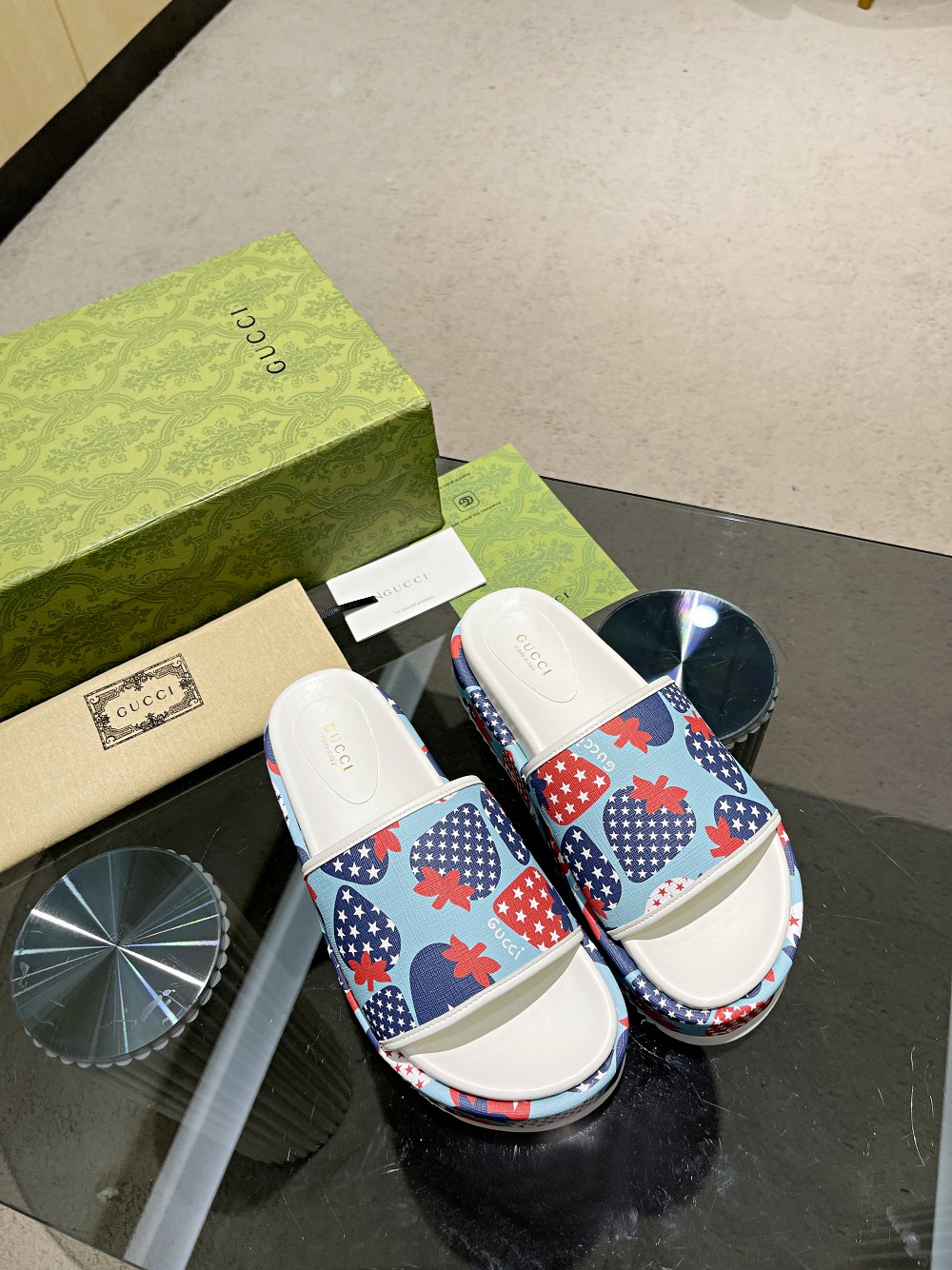 Cheap Gucci Slippers For Women in 235743, $70 USD- [IB235743] - Replica Gucci Slippers For Women