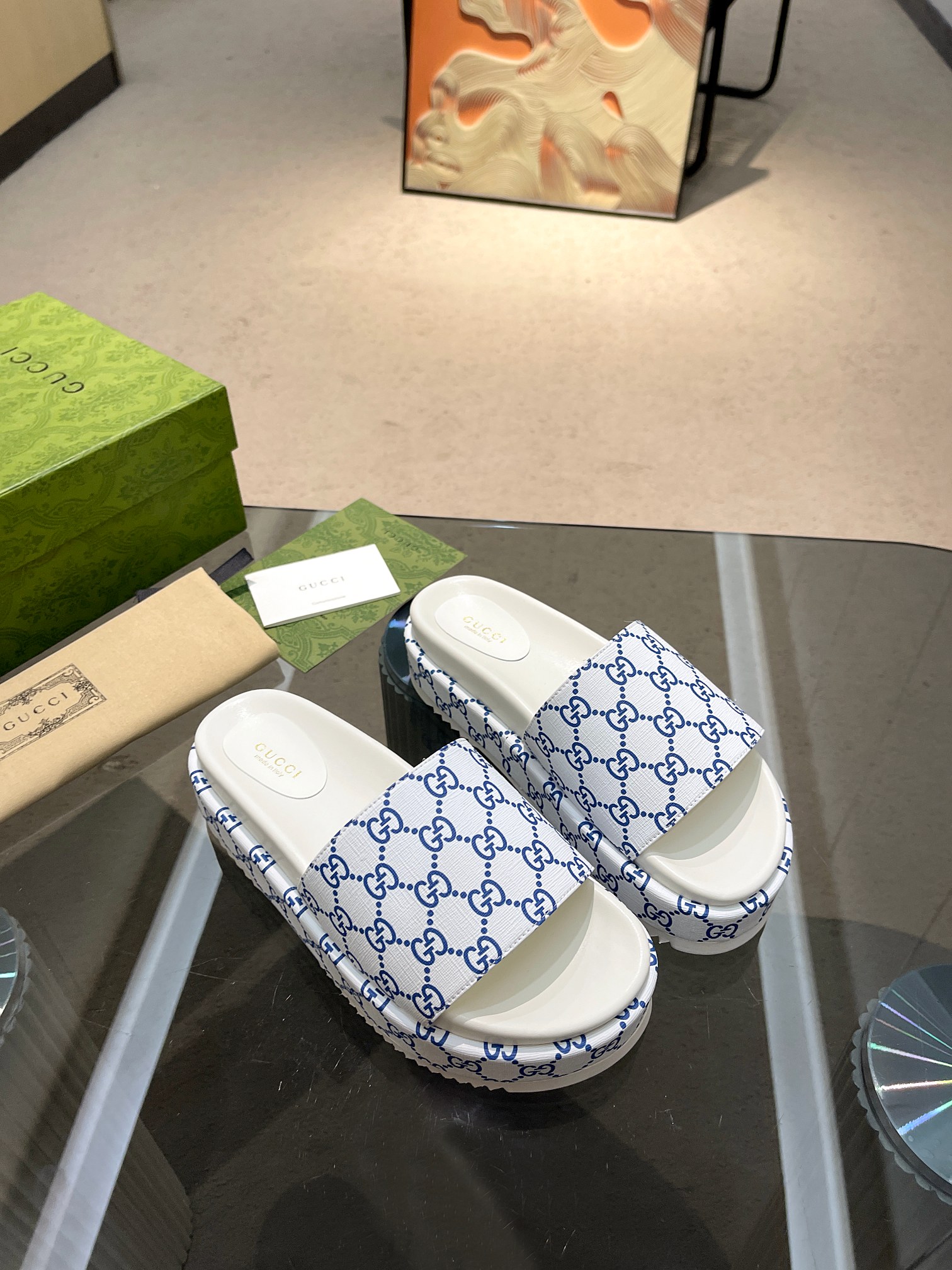 Cheap Gucci Slippers For Women in 235746, $70 USD- [IB235746] - Replica Gucci Slippers For Women