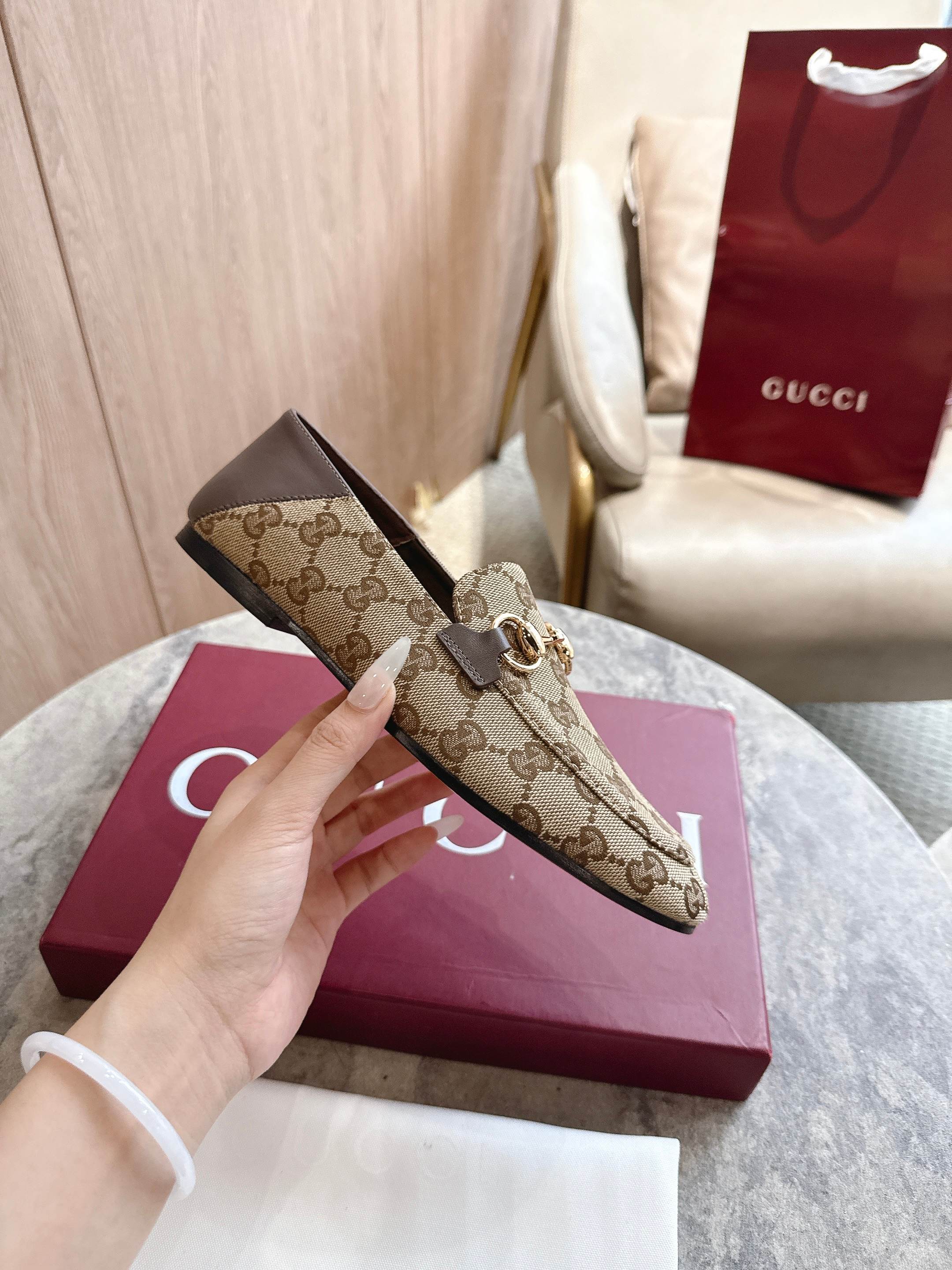 Cheap Gucci Loafers For Women in 235758, $85 USD- [IB235758] - Replica Gucci Loafers For Women