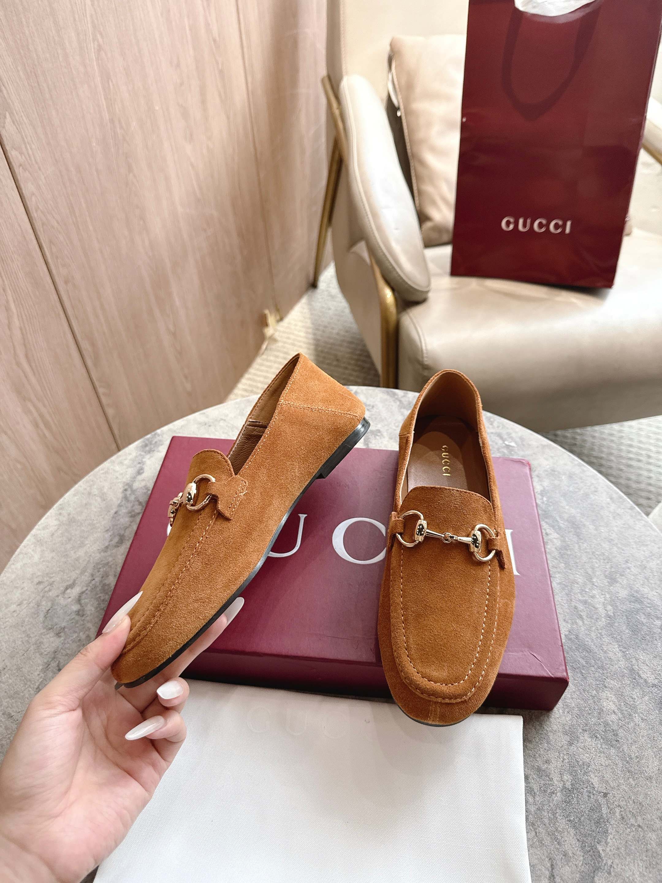 Cheap Gucci Loafers For Women in 235768, $85 USD- [IB235768] - Replica Gucci Loafers For Women