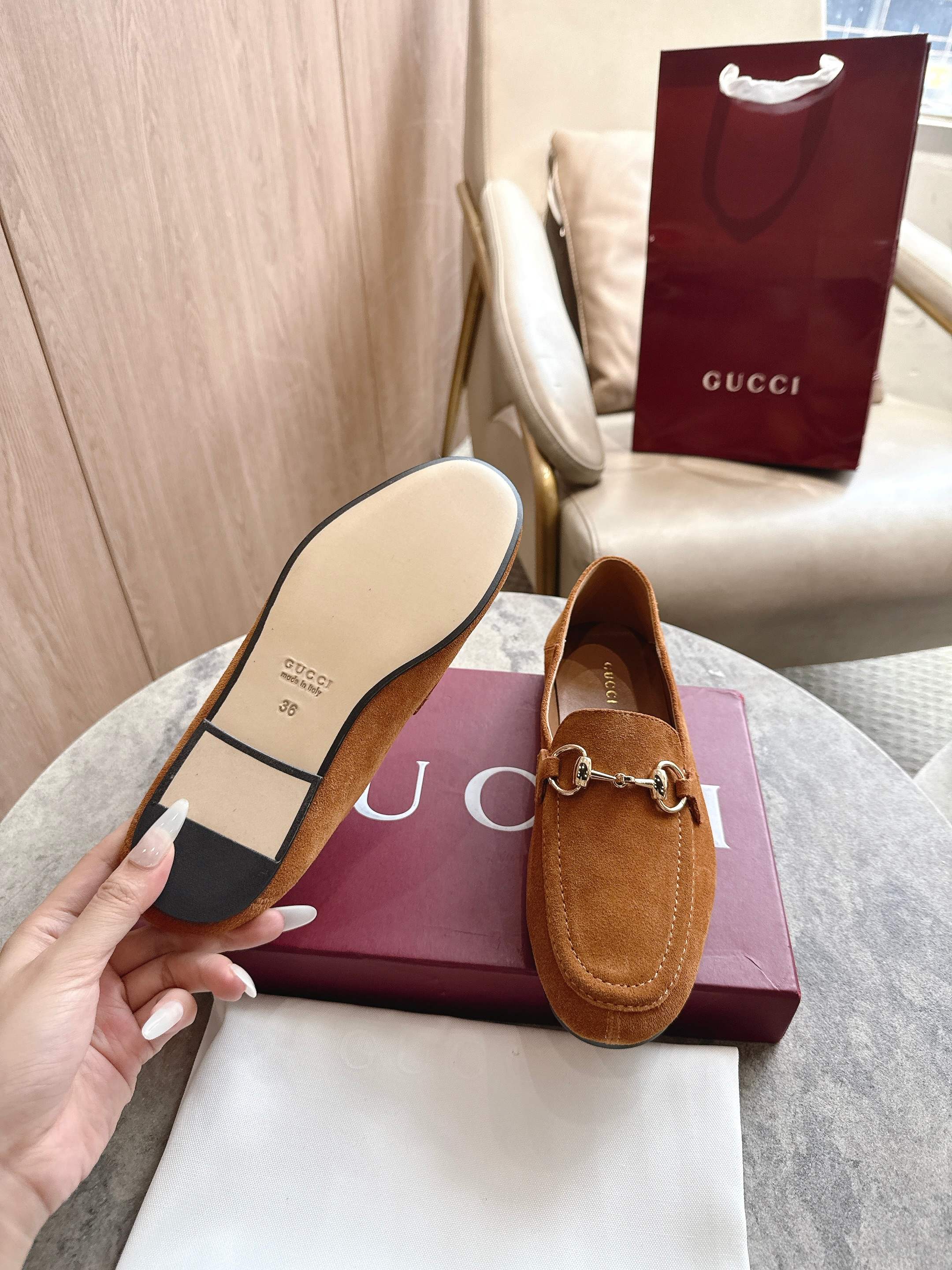 Cheap Gucci Loafers For Women in 235768, $85 USD- [IB235768] - Replica Gucci Loafers For Women