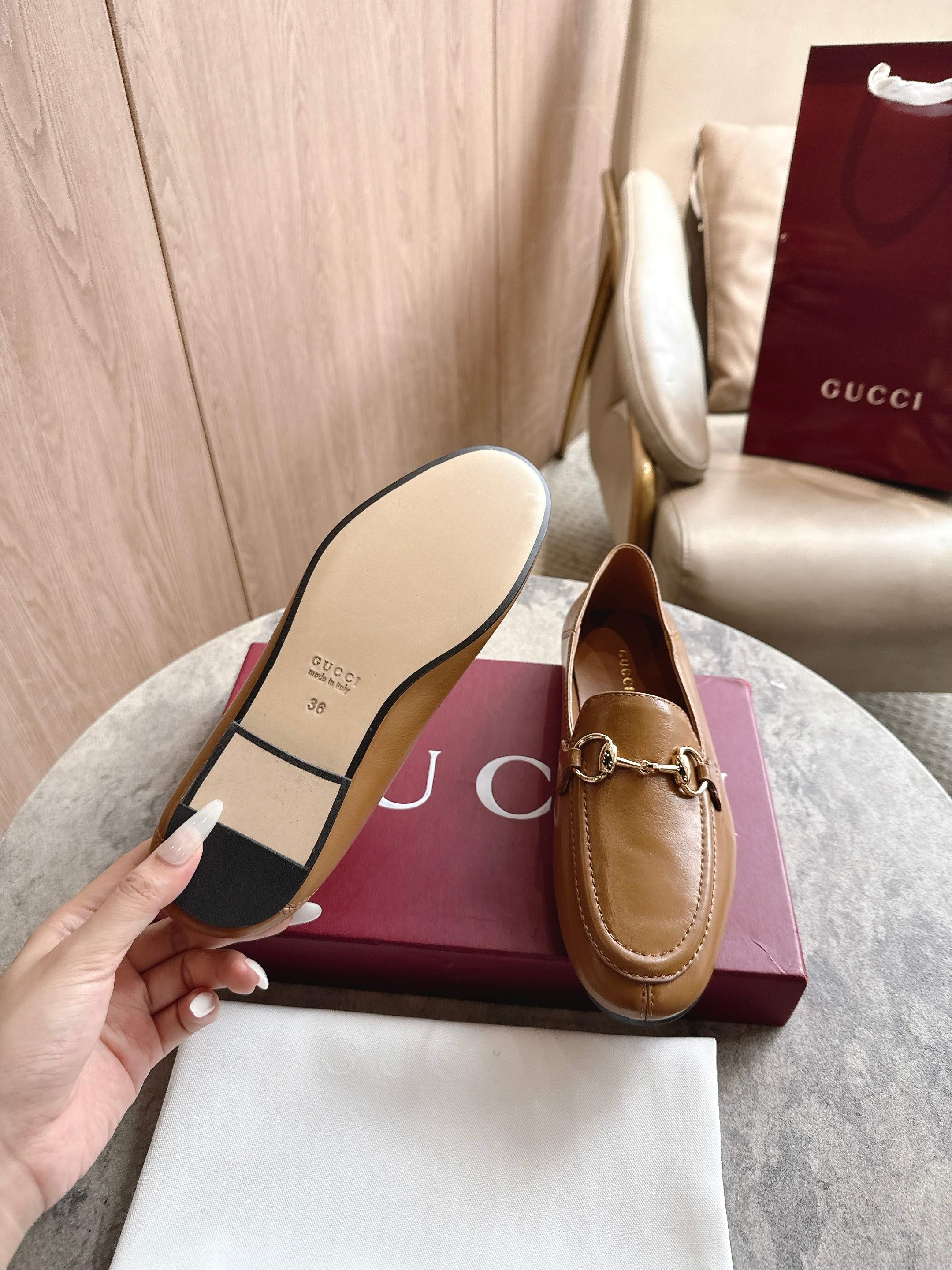 Cheap Gucci Loafers For Women in 235769, $85 USD- [IB235769] - Replica Gucci Loafers For Women