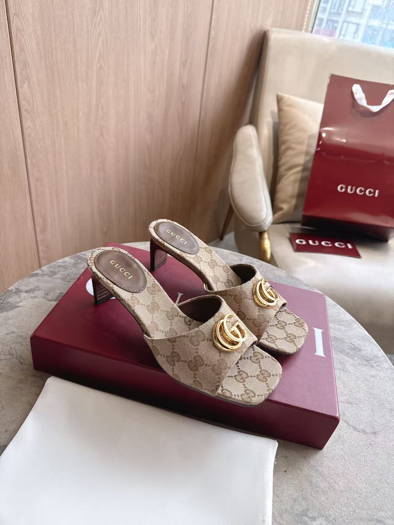 Cheap Gucci Slippers For Women in 235780, $60 USD- [IB235780] - Replica Gucci Slippers For Women