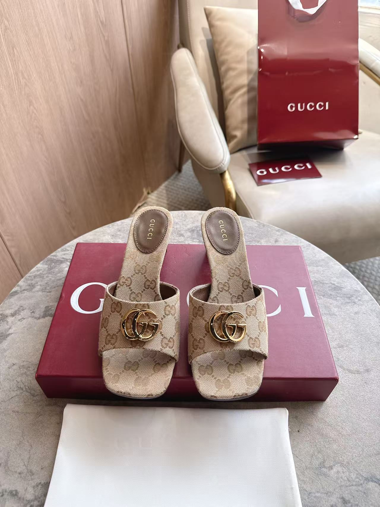 Cheap Gucci Slippers For Women in 235780, $60 USD- [IB235780] - Replica Gucci Slippers For Women