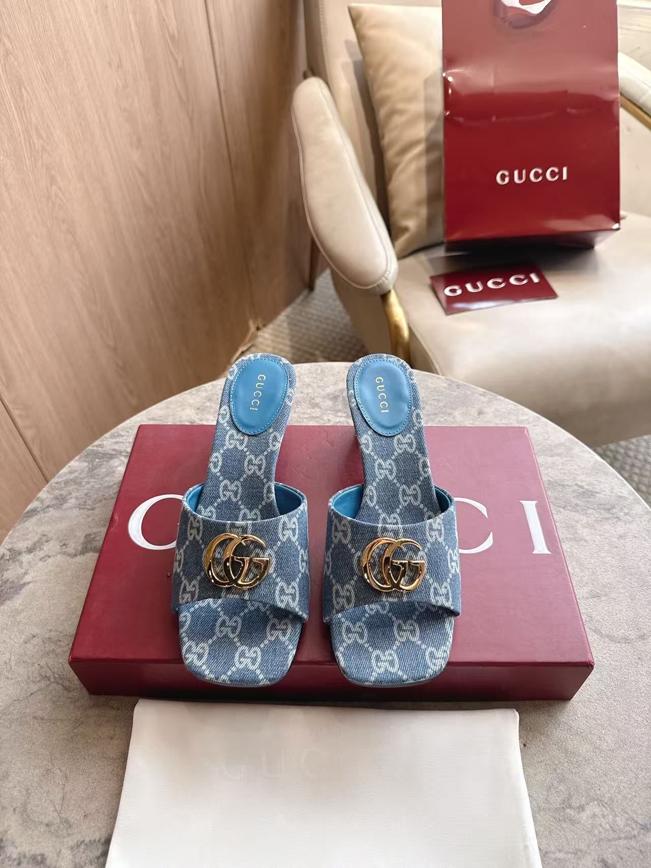 Cheap Gucci Slippers For Women in 235782, $60 USD- [IB235782] - Replica Gucci Slippers For Women