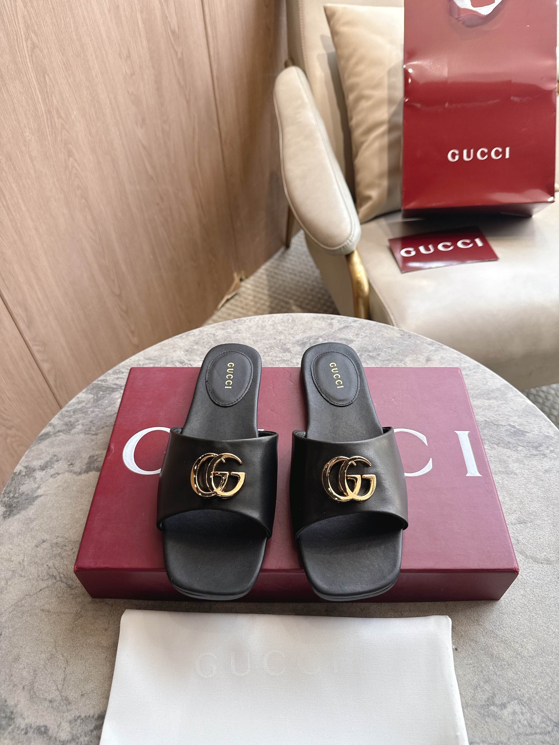 Cheap Gucci Slippers For Women in 235787, $55 USD- [IB235787] - Replica Gucci Slippers For Women