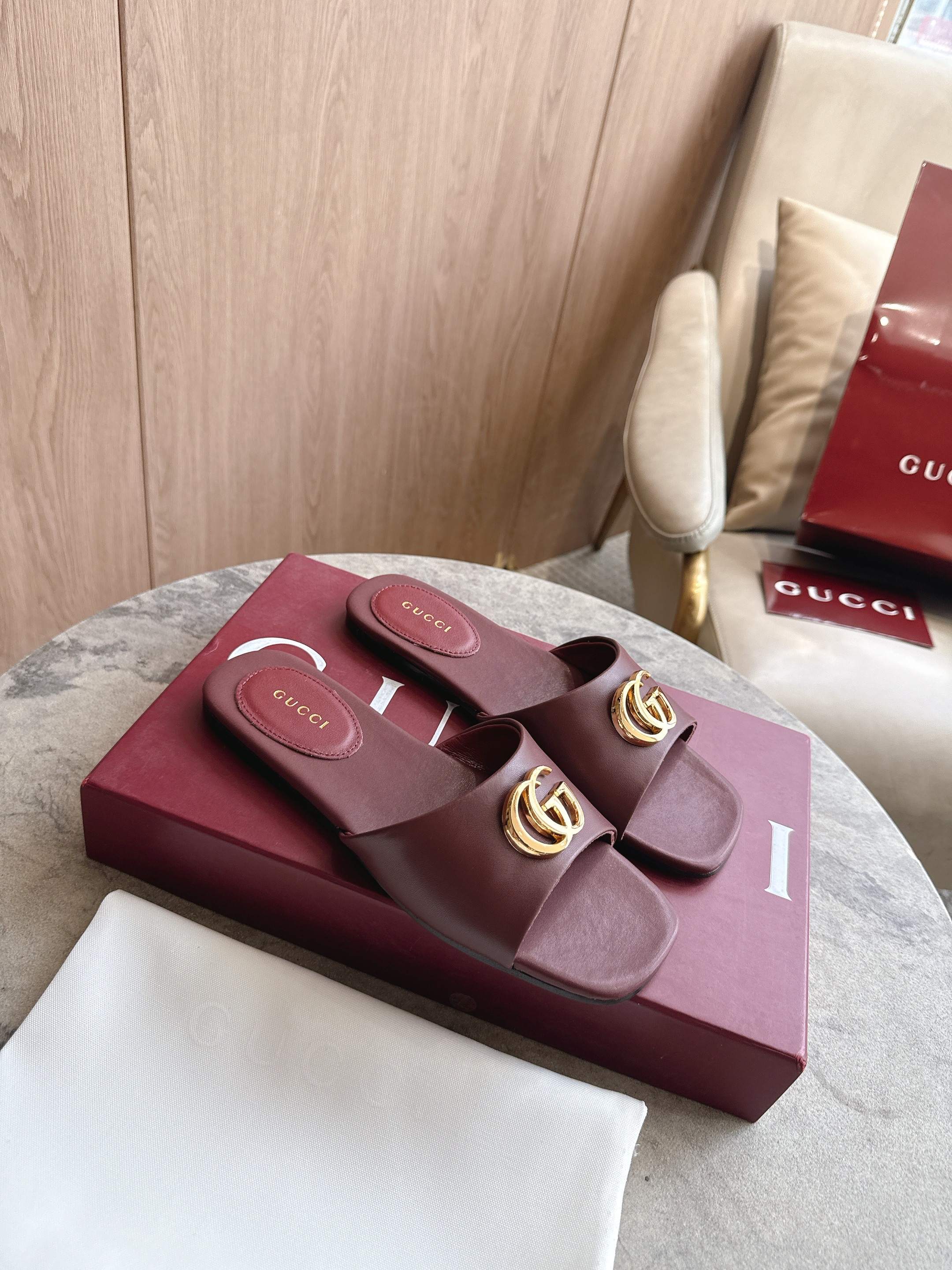 Cheap Gucci Slippers For Women in 235788, $55 USD- [IB235788] - Replica Gucci Slippers For Women