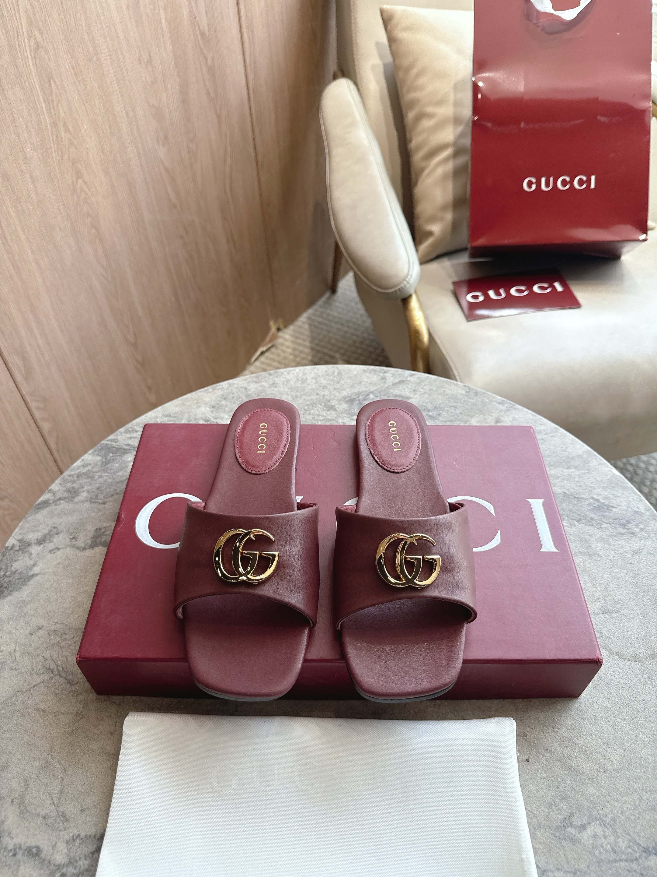 Cheap Gucci Slippers For Women in 235788, $55 USD- [IB235788] - Replica Gucci Slippers For Women
