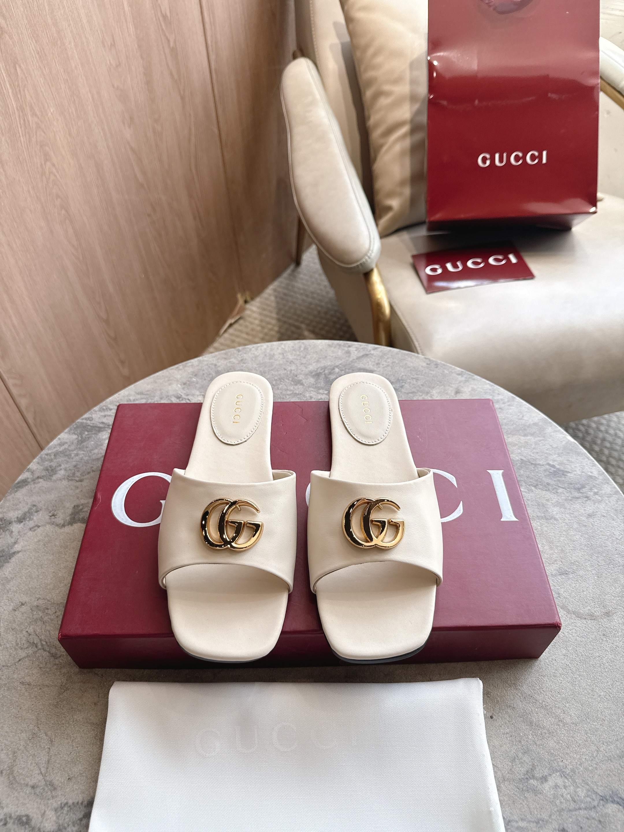 Cheap Gucci Slippers For Women in 235789, $55 USD- [IB235789] - Replica Gucci Slippers For Women