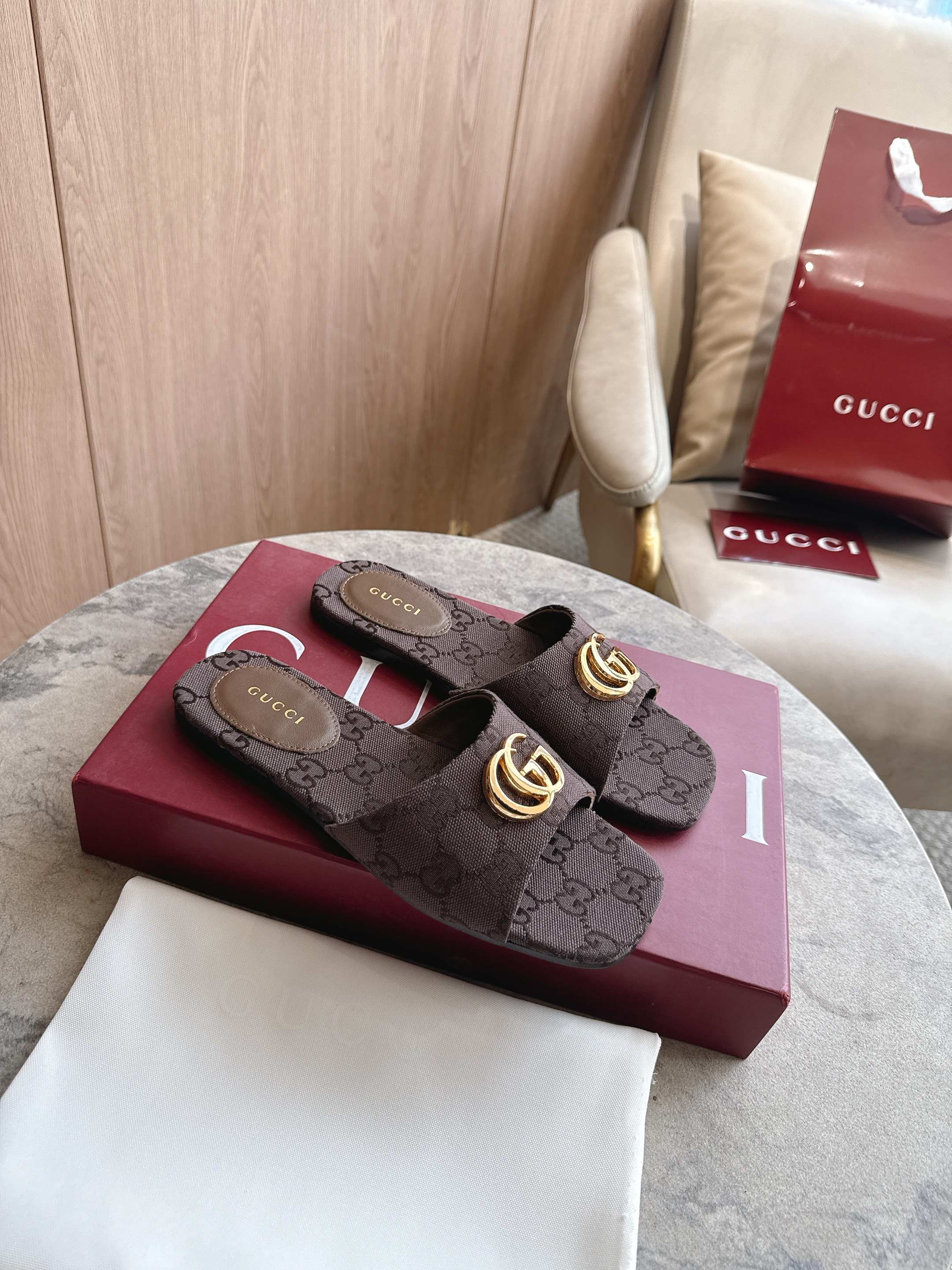 Cheap Gucci Slippers For Women in 235790, $55 USD- [IB235790] - Replica Gucci Slippers For Women