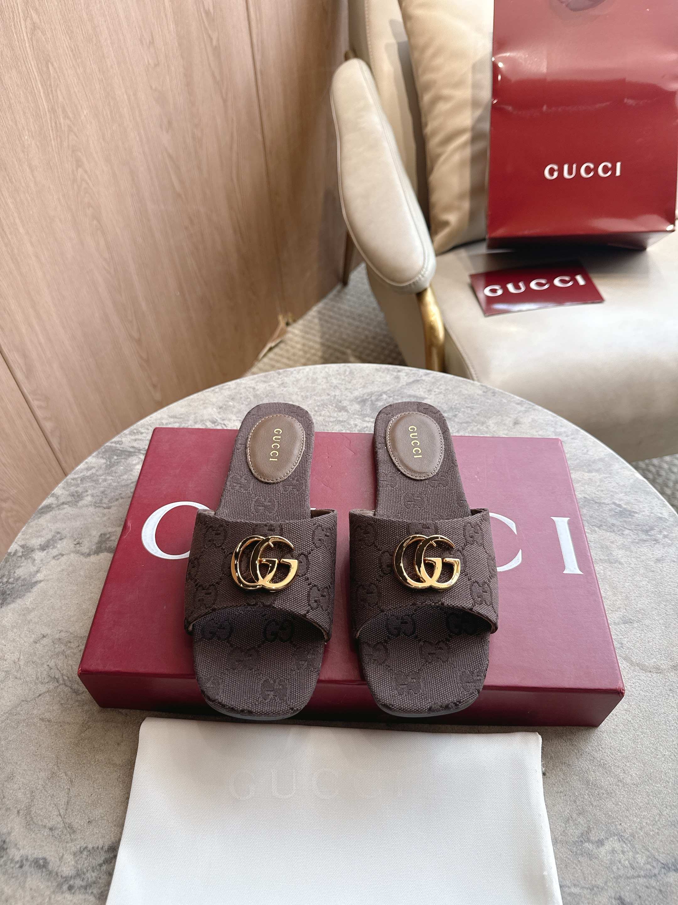 Cheap Gucci Slippers For Women in 235790, $55 USD- [IB235790] - Replica Gucci Slippers For Women