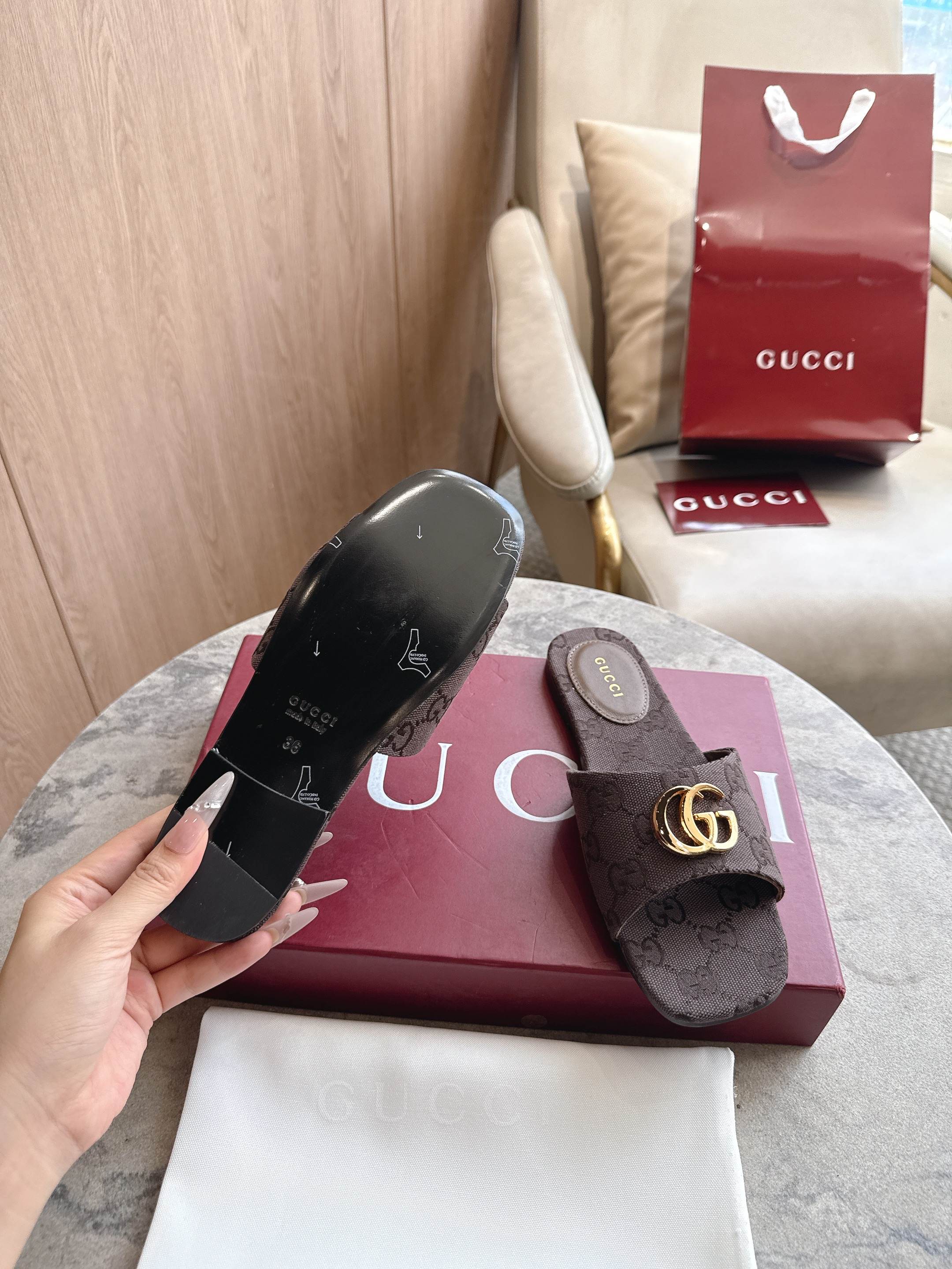 Cheap Gucci Slippers For Women in 235790, $55 USD- [IB235790] - Replica Gucci Slippers For Women