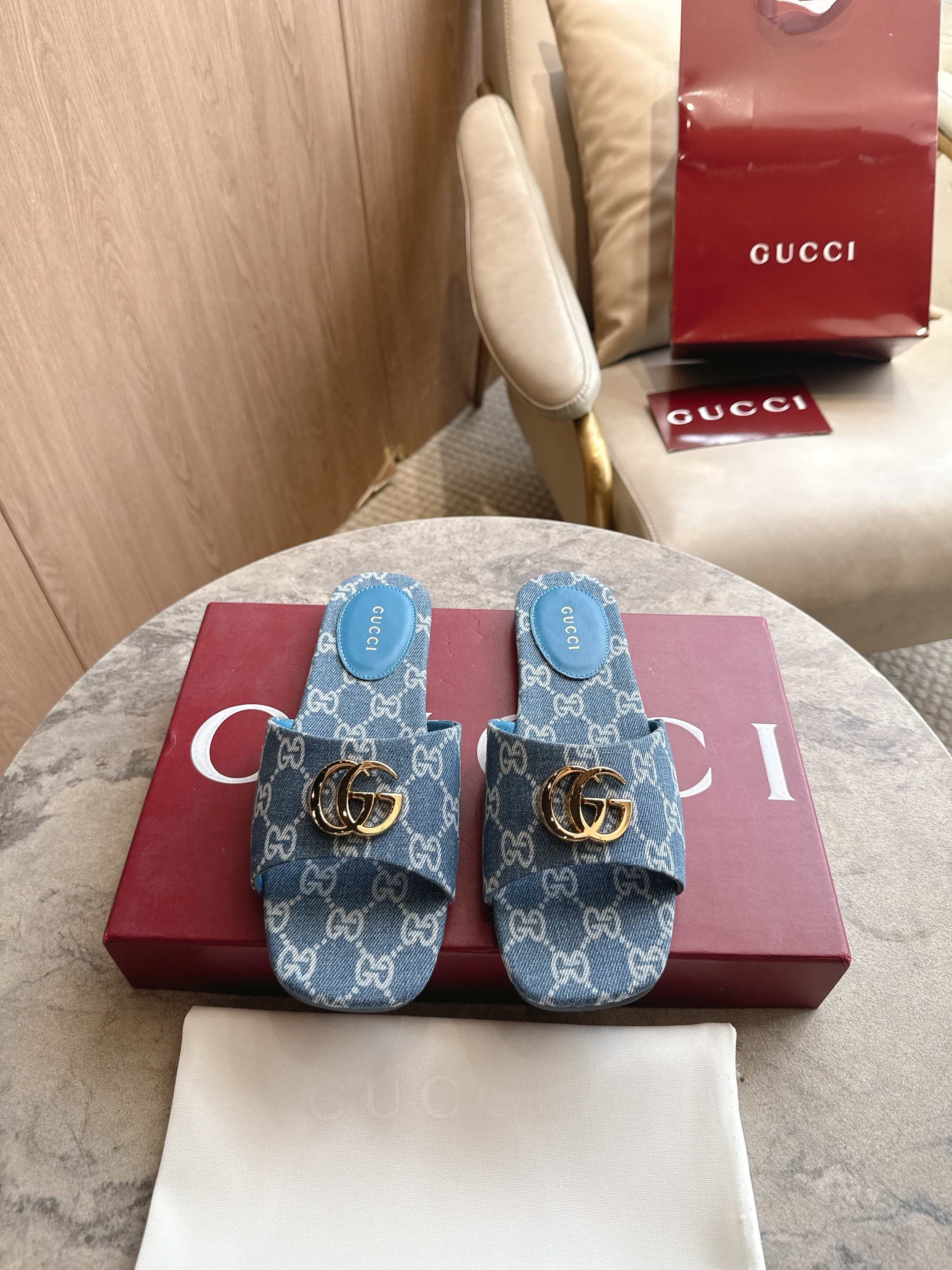 Cheap Gucci Slippers For Women in 235791, $55 USD- [IB235791] - Replica Gucci Slippers For Women