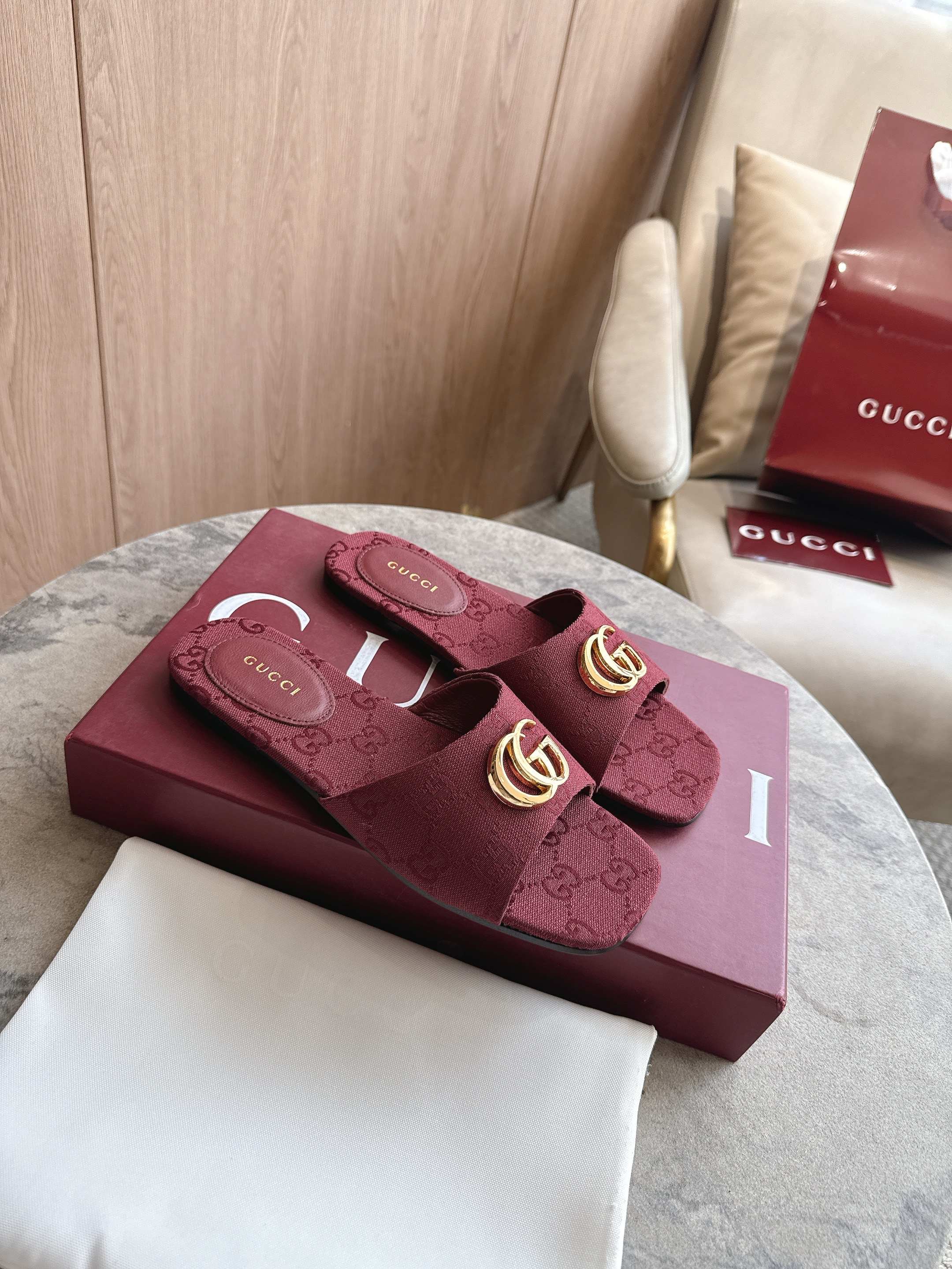 Cheap Gucci Slippers For Women in 235792, $55 USD- [IB235792] - Replica Gucci Slippers For Women