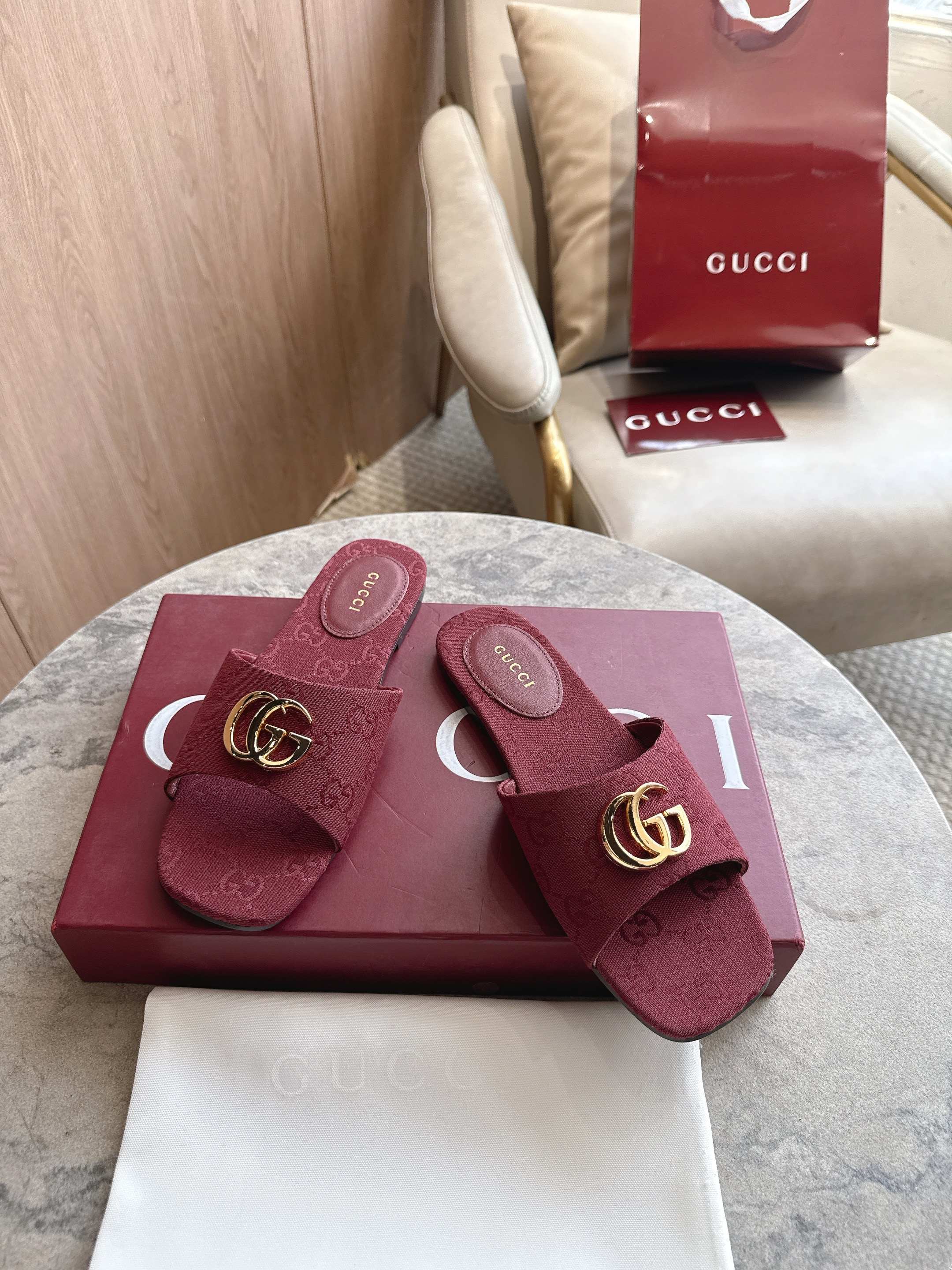 Cheap Gucci Slippers For Women in 235792, $55 USD- [IB235792] - Replica Gucci Slippers For Women