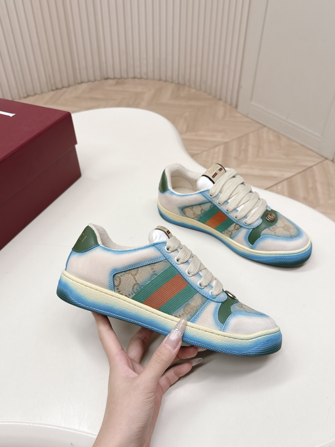 Cheap Gucci Sneakers For Women in 235800, $100 USD- [IB235800] - Replica Gucci Sneakers For Women