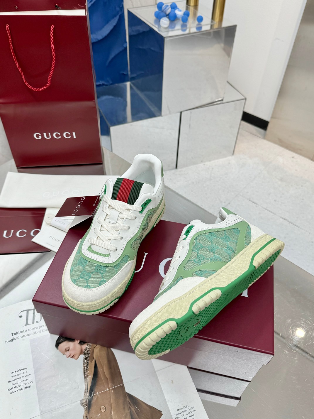 Cheap Gucci Sneakers For Women in 235872, $85 USD- [IB235872] - Replica Gucci Sneakers For Women