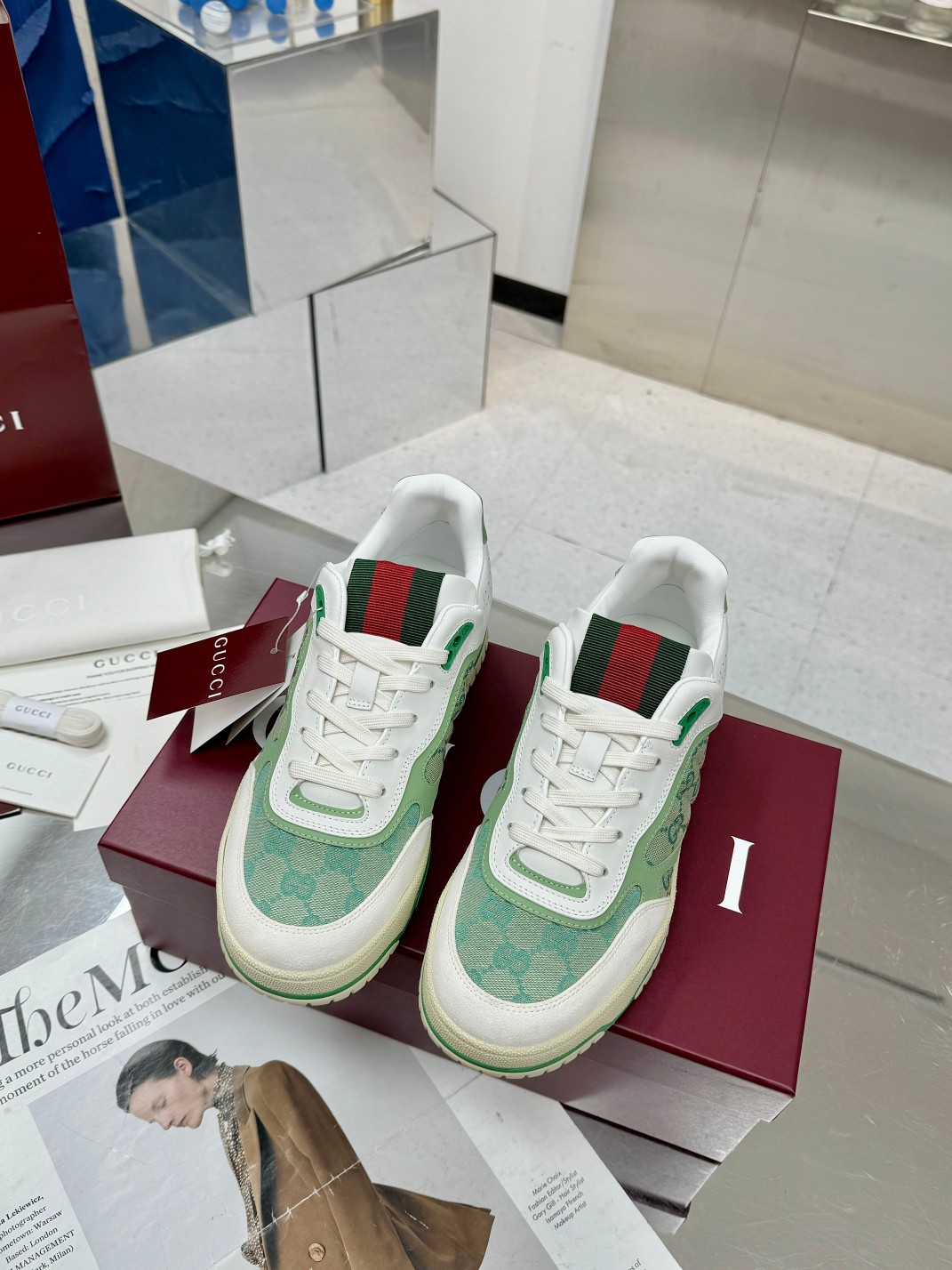 Cheap Gucci Sneakers For Women in 235872, $85 USD- [IB235872] - Replica Gucci Sneakers For Women