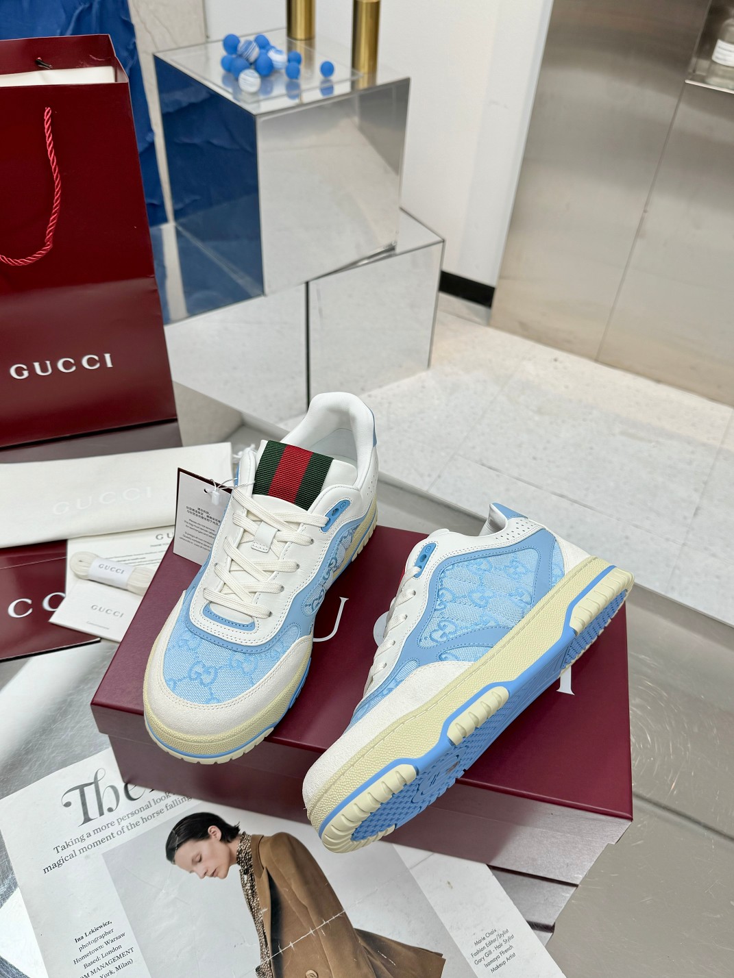 Cheap Gucci Sneakers For Women in 235873, $85 USD- [IB235873] - Replica Gucci Sneakers For Women