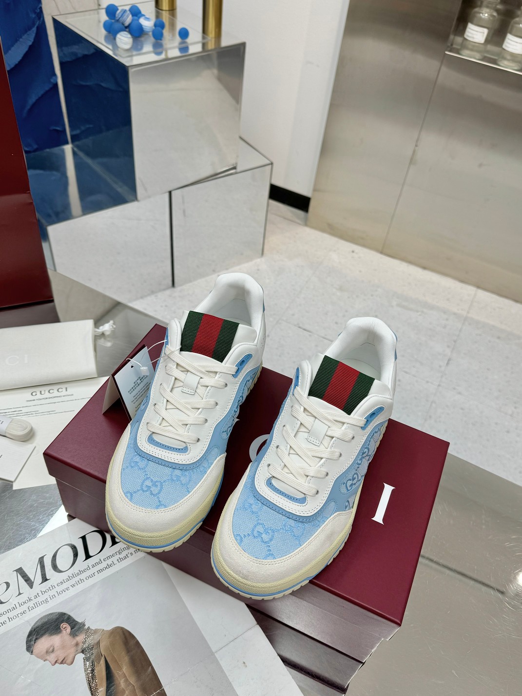 Cheap Gucci Sneakers For Women in 235873, $85 USD- [IB235873] - Replica Gucci Sneakers For Women