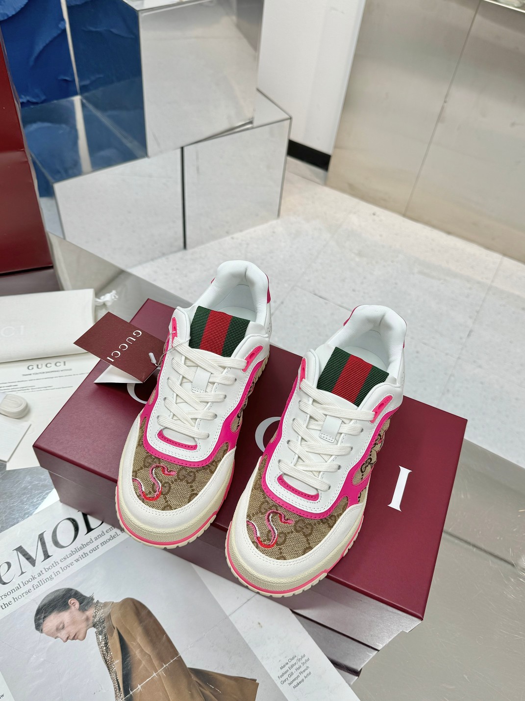 Cheap Gucci Sneakers For Women in 235875, $85 USD- [IB235875] - Replica Gucci Sneakers For Women
