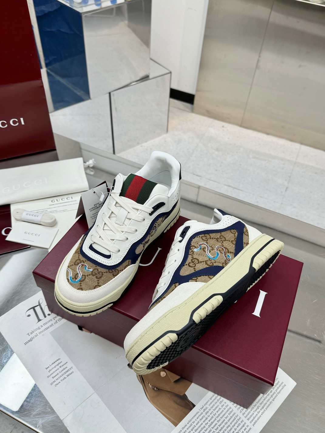 Cheap Gucci Sneakers For Women in 235876, $85 USD- [IB235876] - Replica Gucci Sneakers For Women