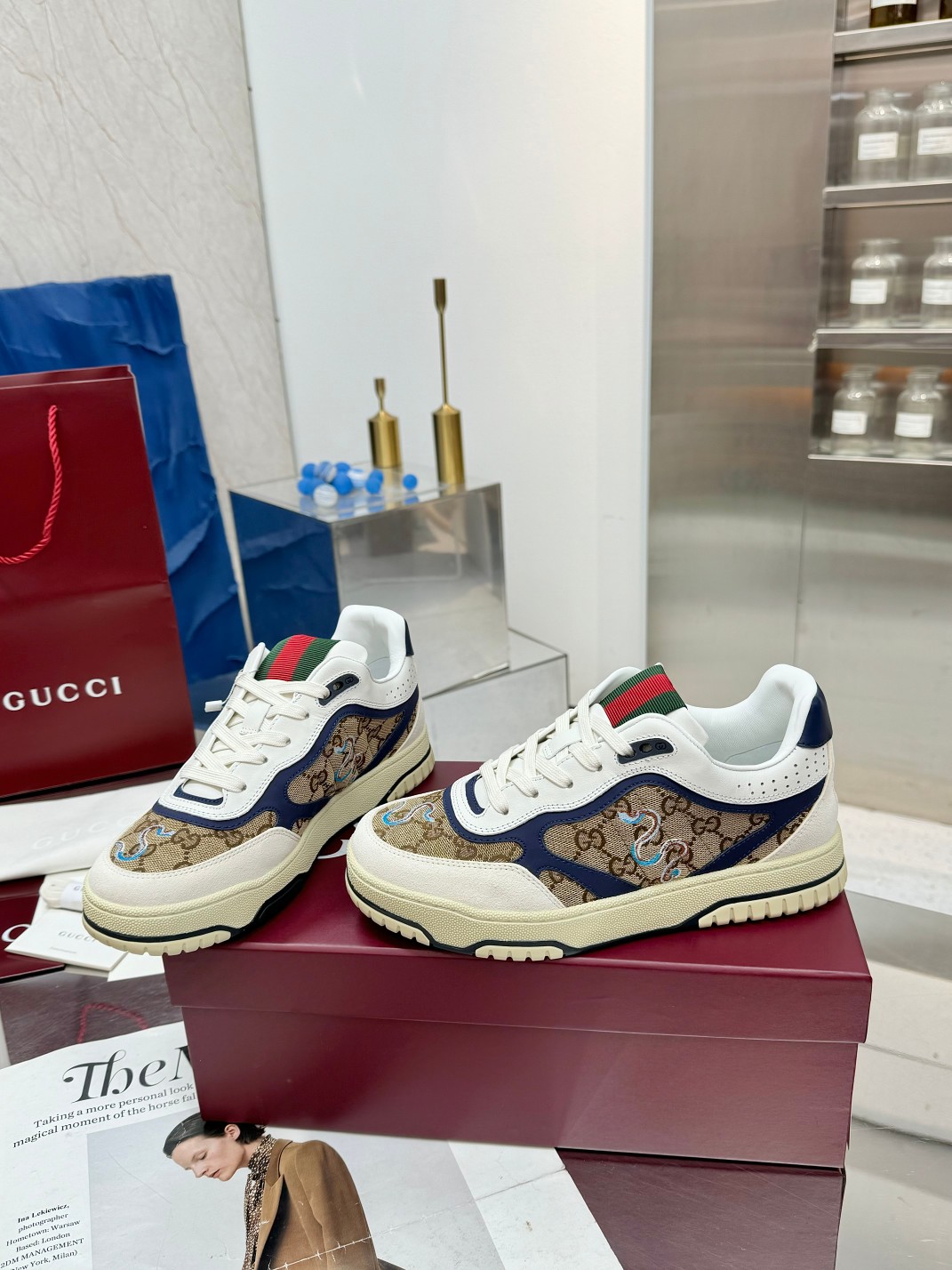 Cheap Gucci Sneakers For Women in 235876, $85 USD- [IB235876] - Replica Gucci Sneakers For Women