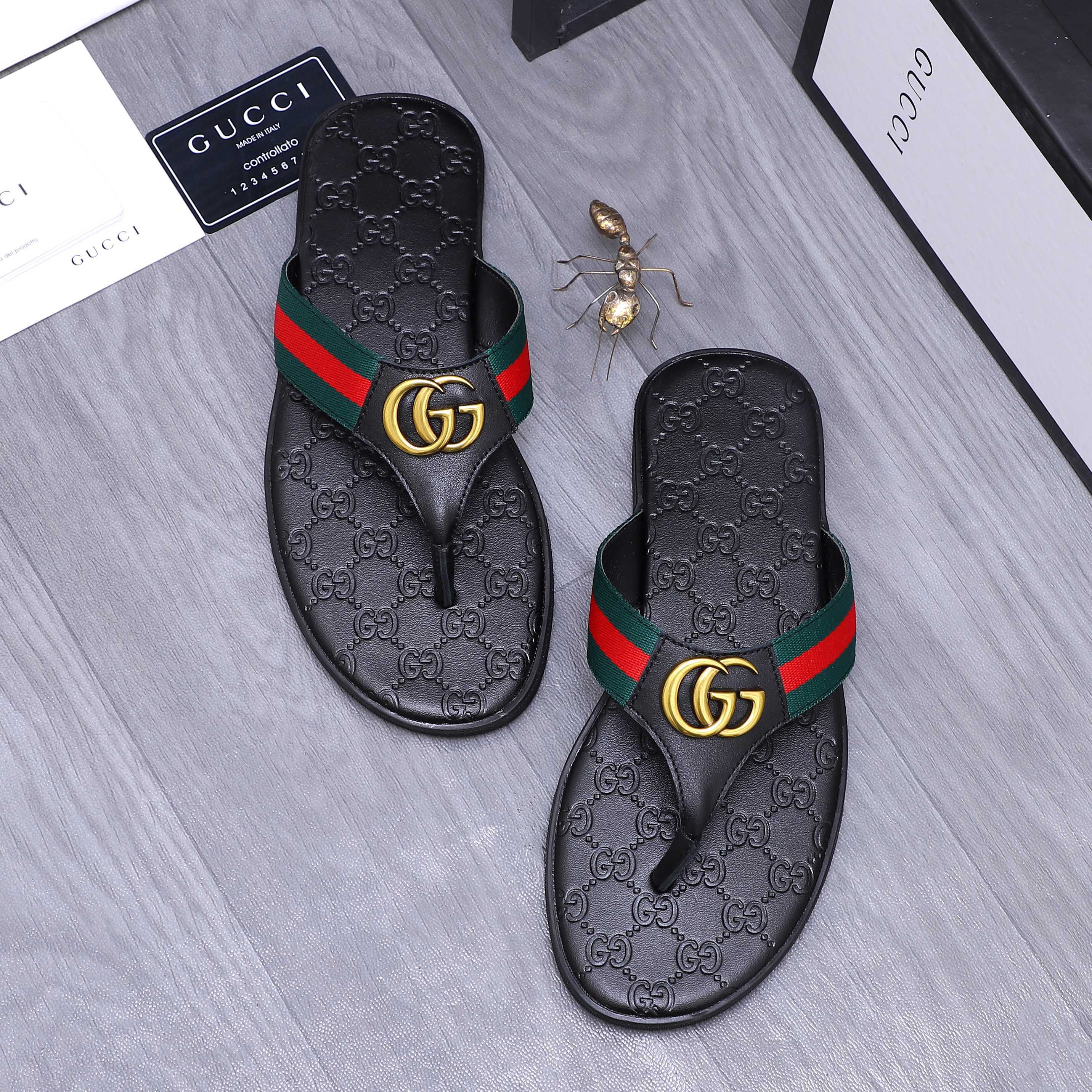 Cheap Gucci Slippers For Men in 235942, $40 USD- [IB235942] - Replica Gucci Slippers For Men
