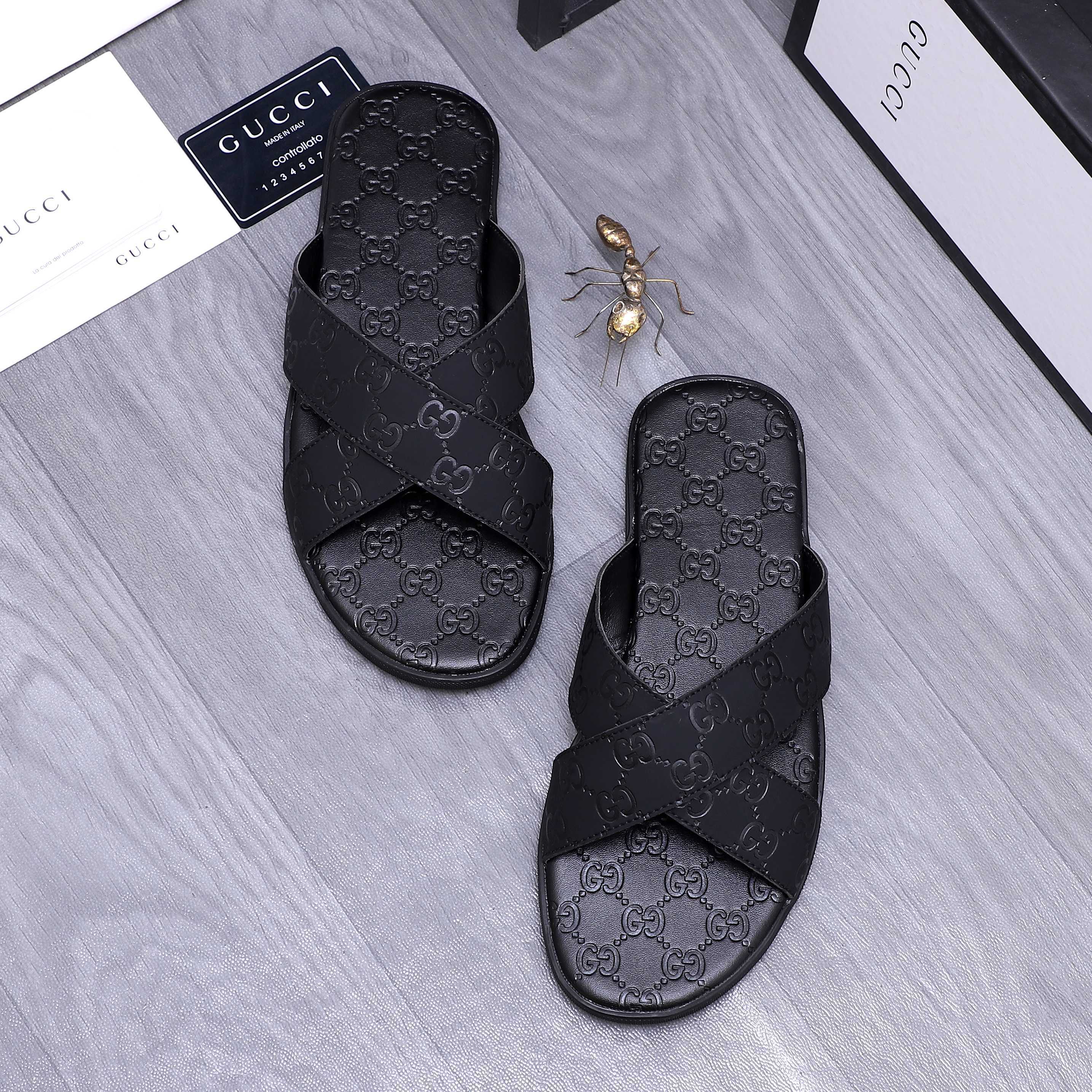 Cheap Gucci Slippers For Men in 235948, $40 USD- [IB235948] - Replica Gucci Slippers For Men