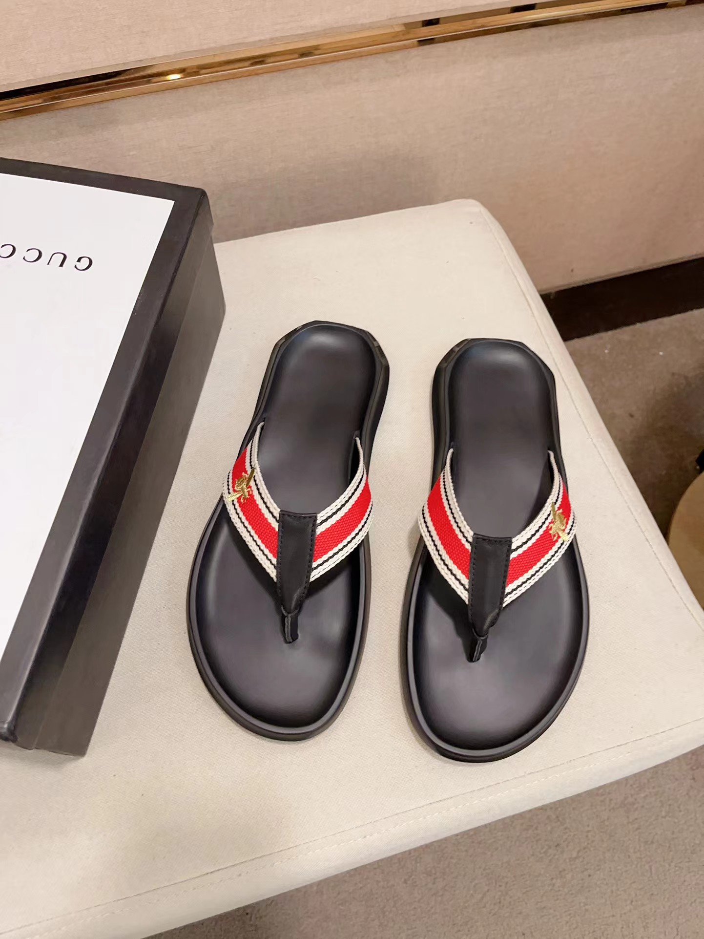 Cheap Gucci Slippers For Men in 235955, $40 USD- [IB235955] - Replica Gucci Slippers For Men