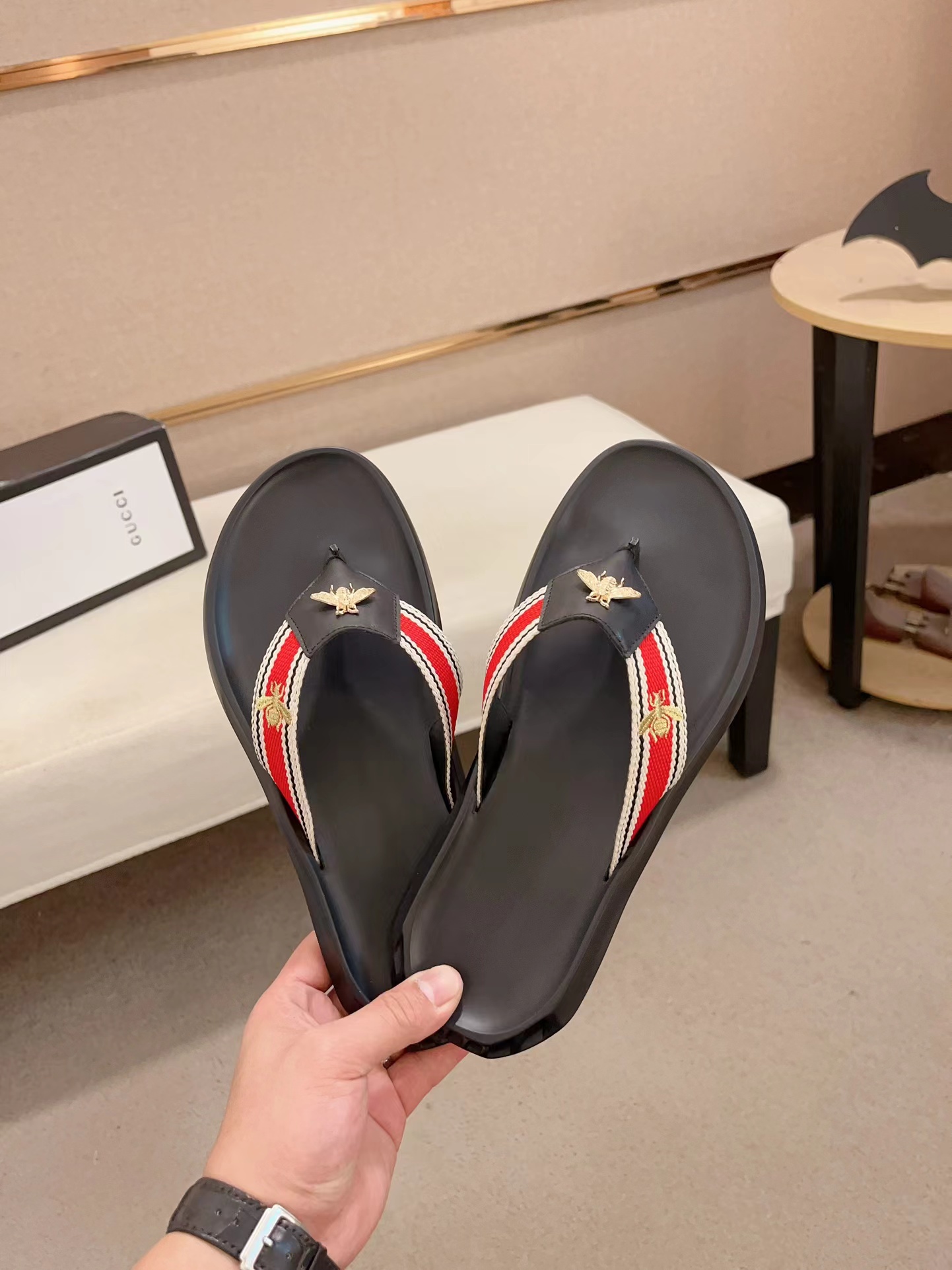 Cheap Gucci Slippers For Men in 235957, $40 USD- [IB235957] - Replica Gucci Slippers For Men