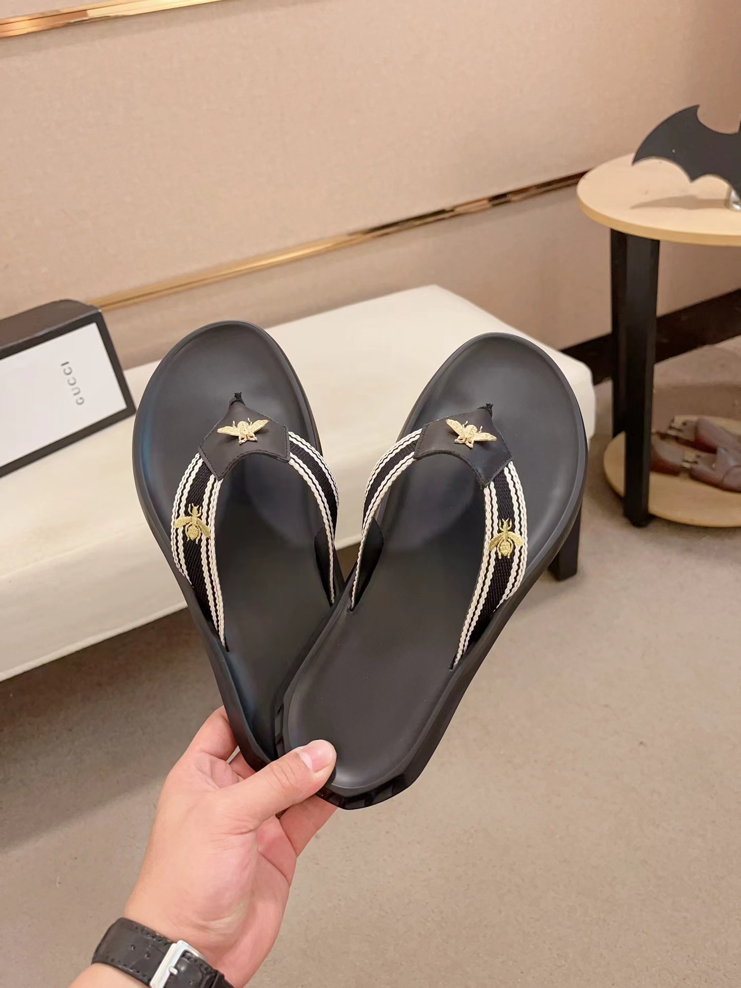 Cheap Gucci Slippers For Men in 235958, $40 USD- [IB235958] - Replica Gucci Slippers For Men